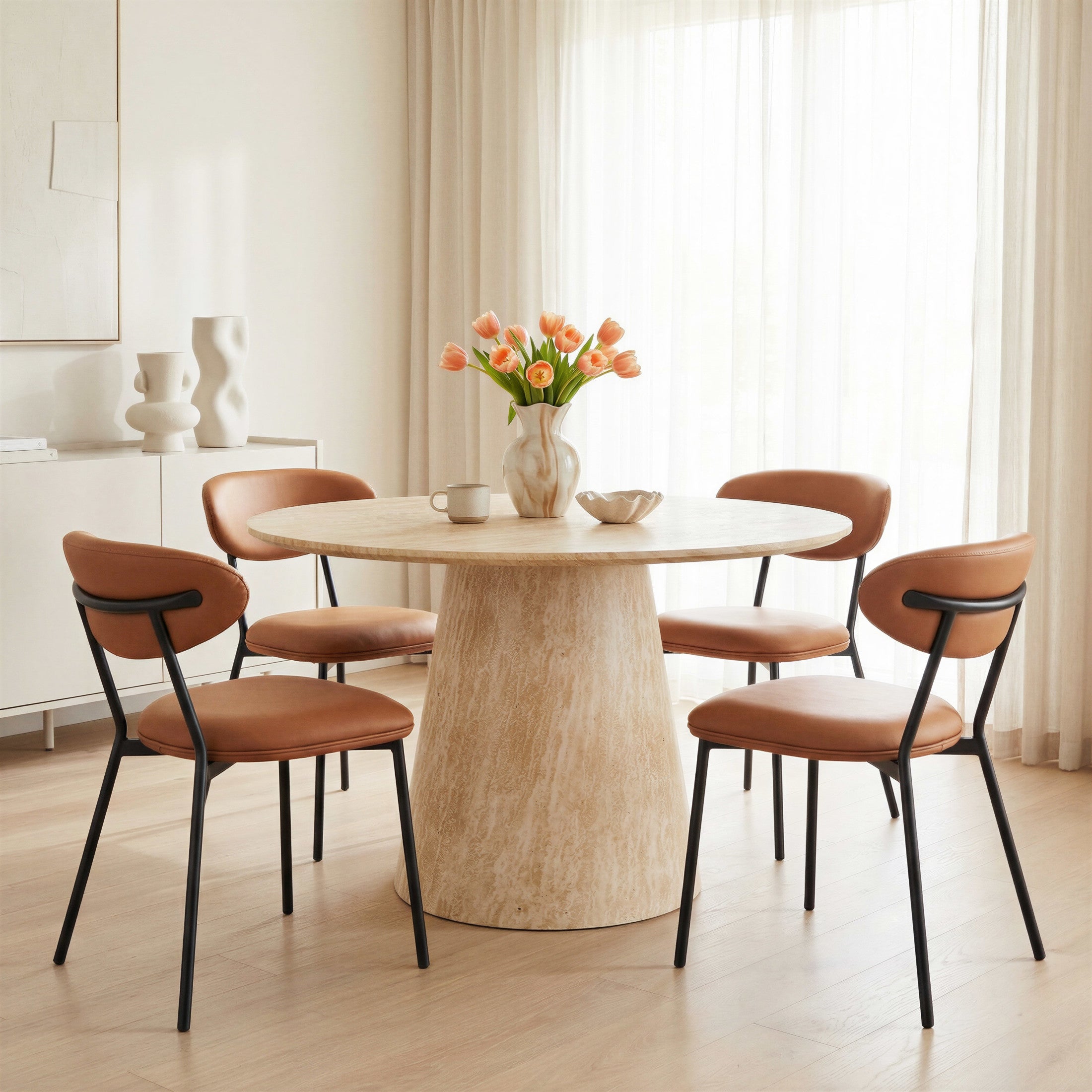 Rorun Dining Chair (Set of 4) Brown