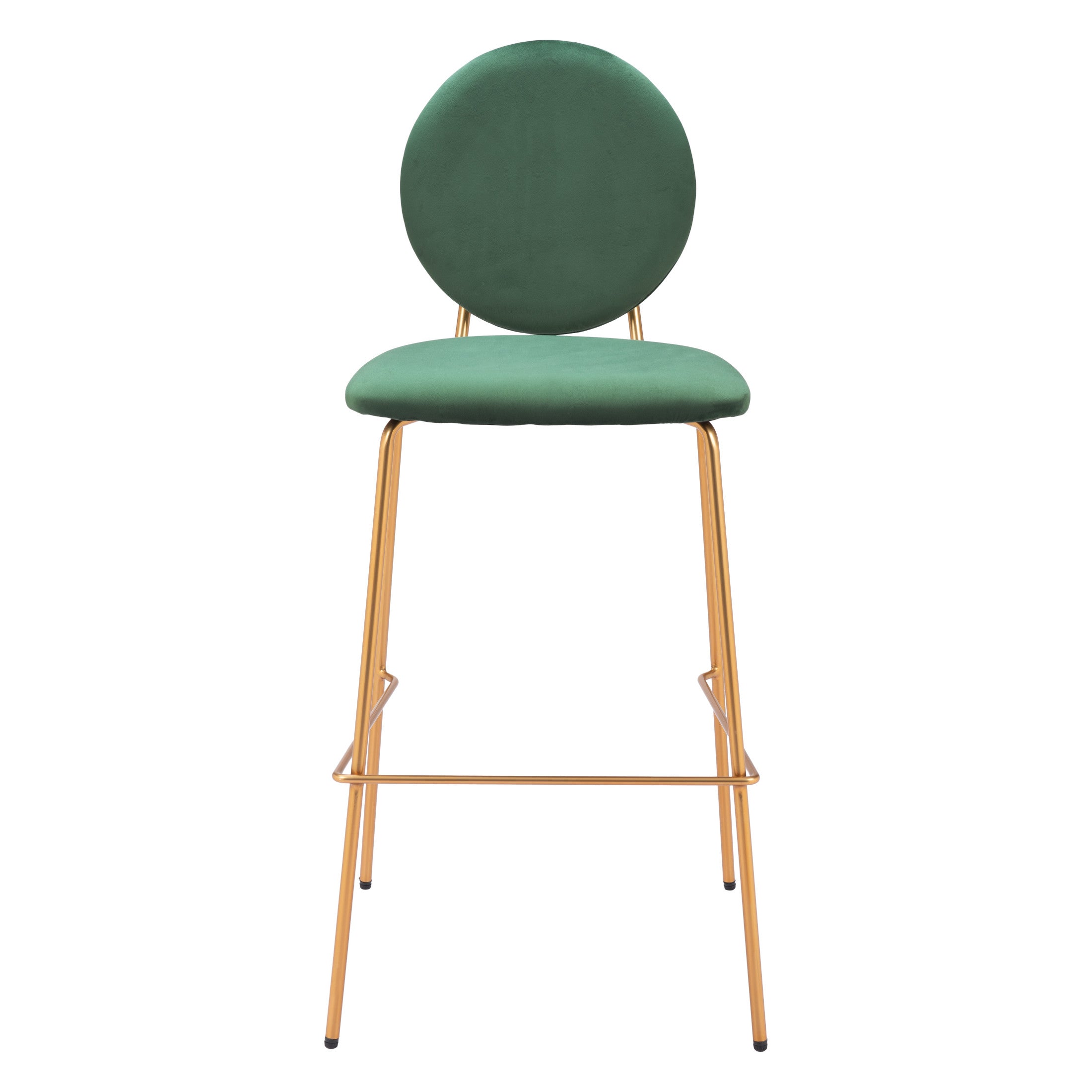Odessa Barstool (Set of 2) Green & Gold