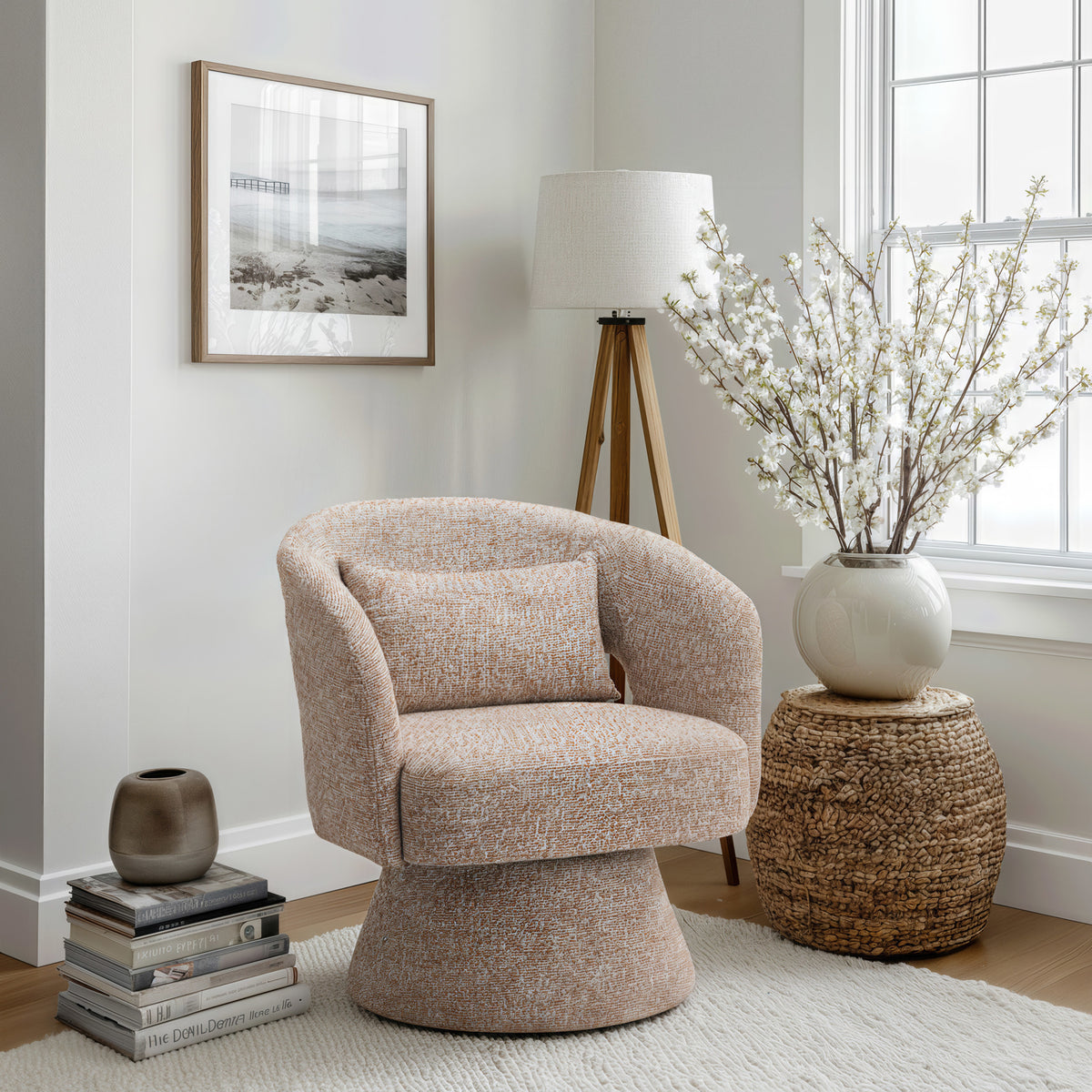 Liva Swivel Chair Frosty Brown