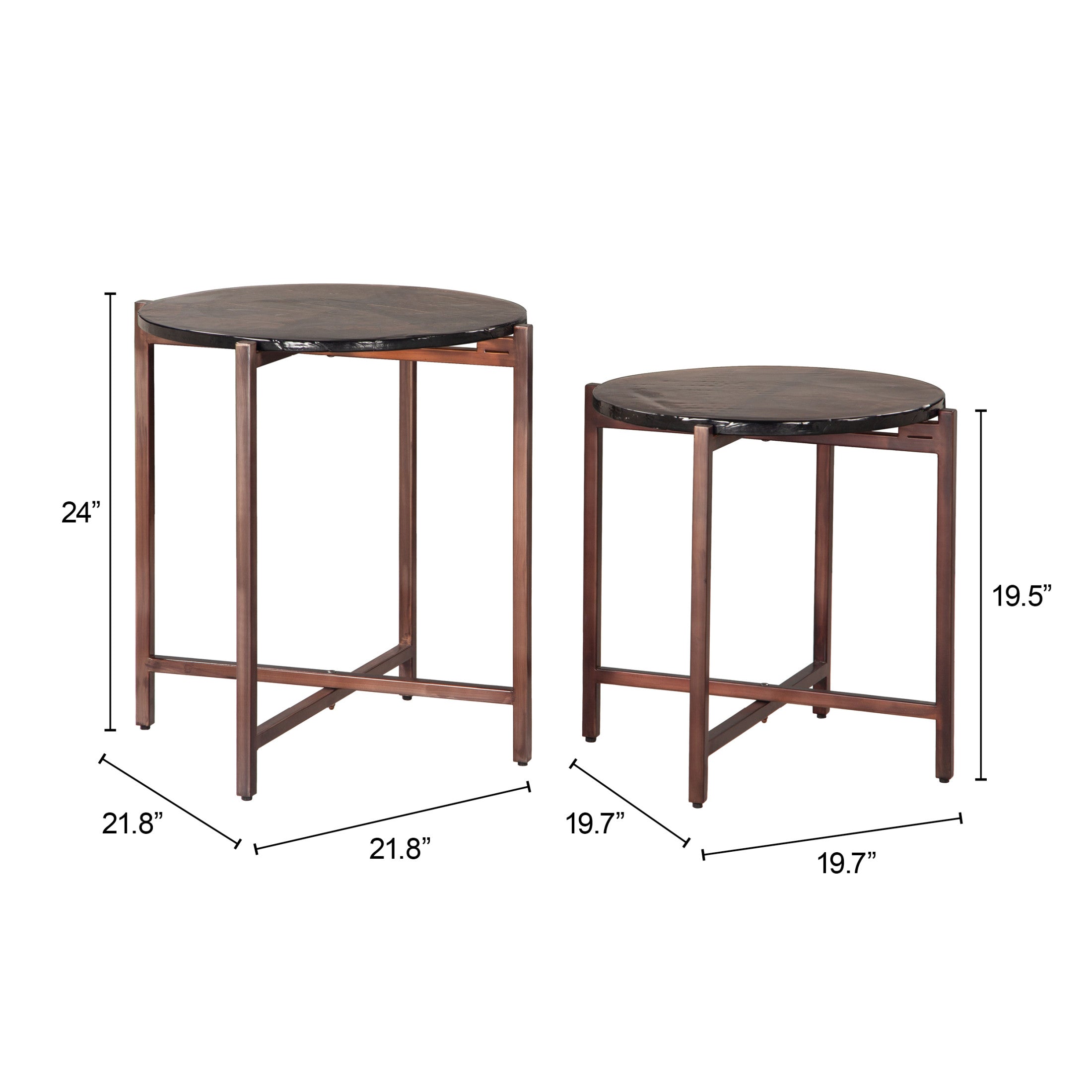 Gema Coffee Table Set (2-Piece) Bronze