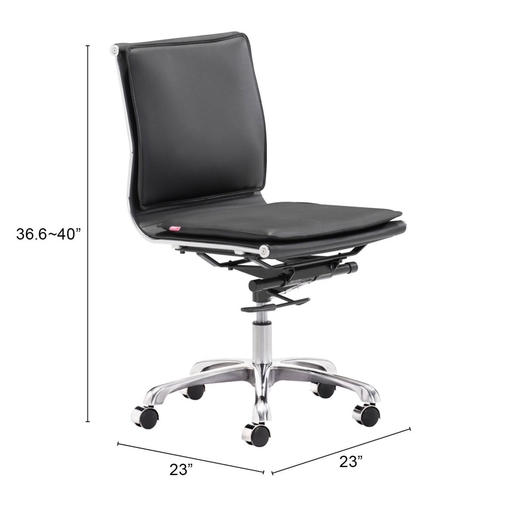 Lider Plus Armless Office Chair Black