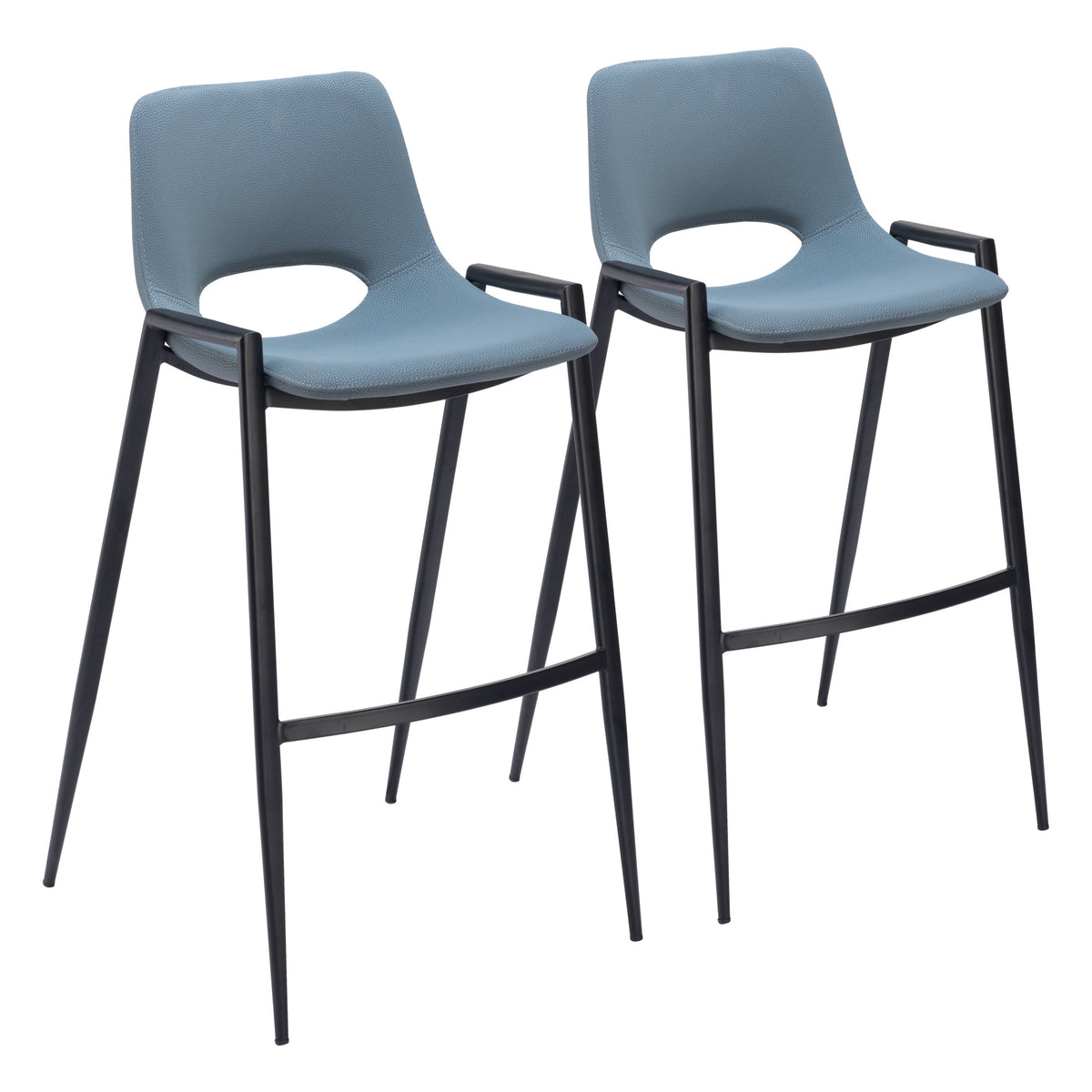Desi Barstool (Set of 2) Azure Gray