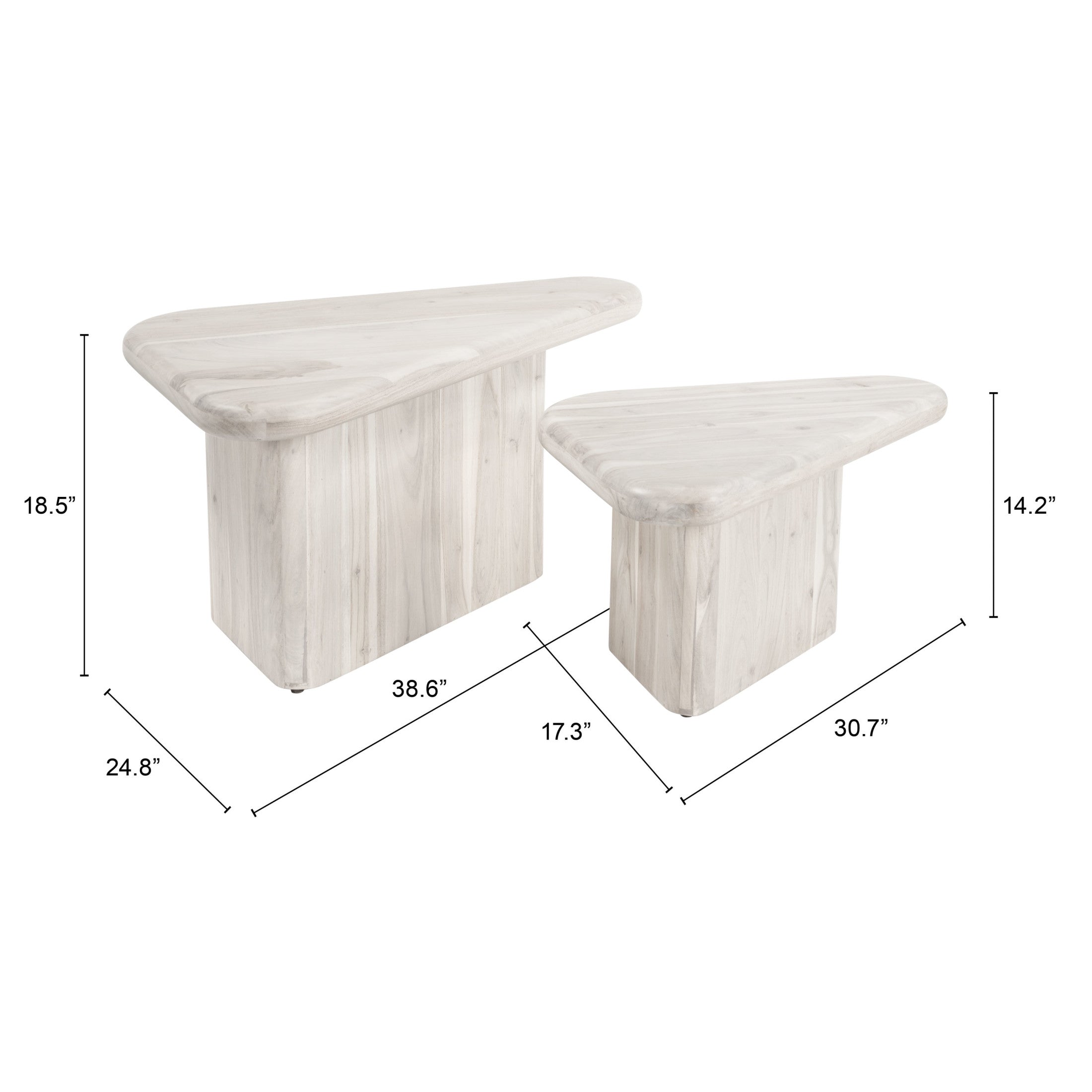 Navidic Coffee Table Set (2-Piece) Whitewashed
