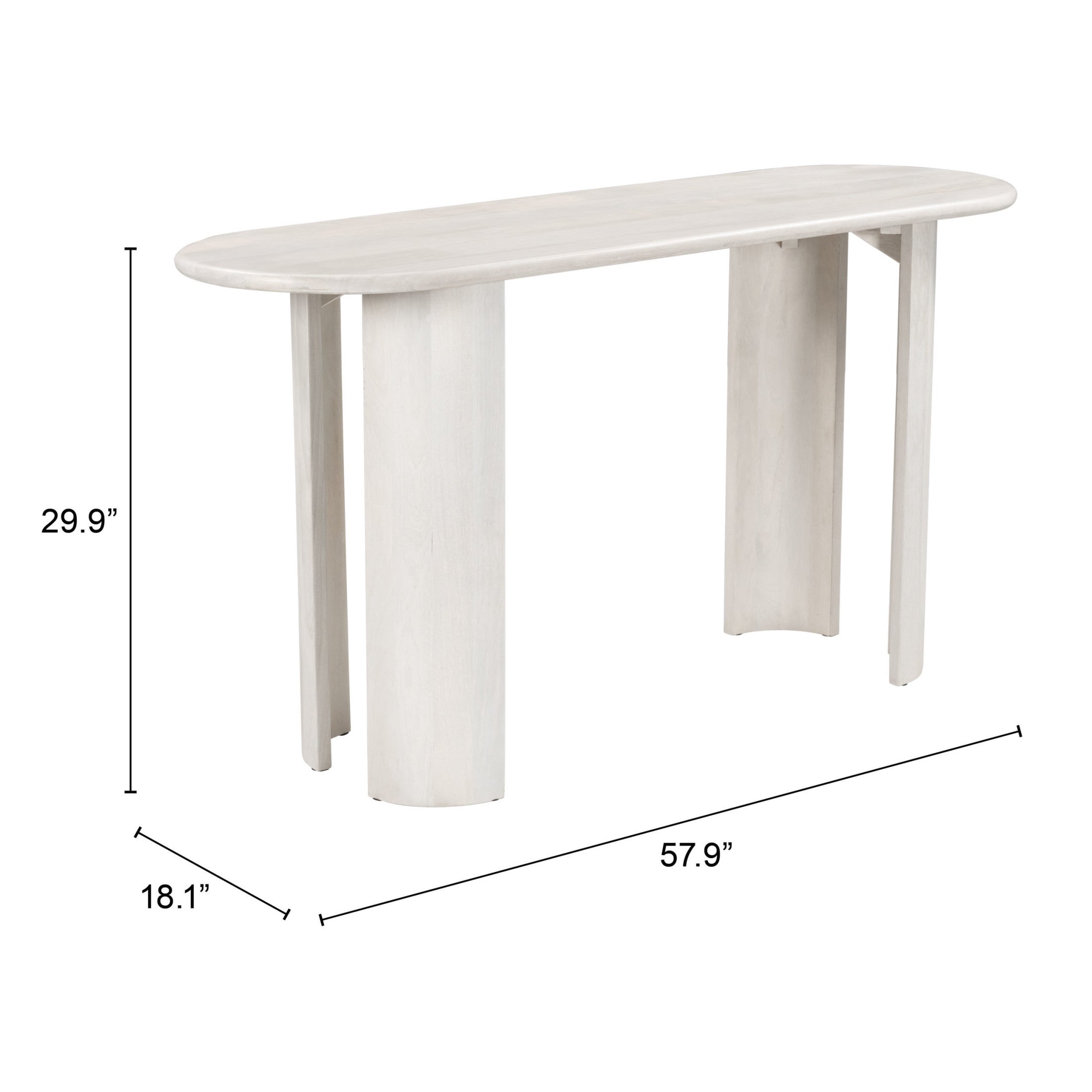 Risan Console Table Whitewashed