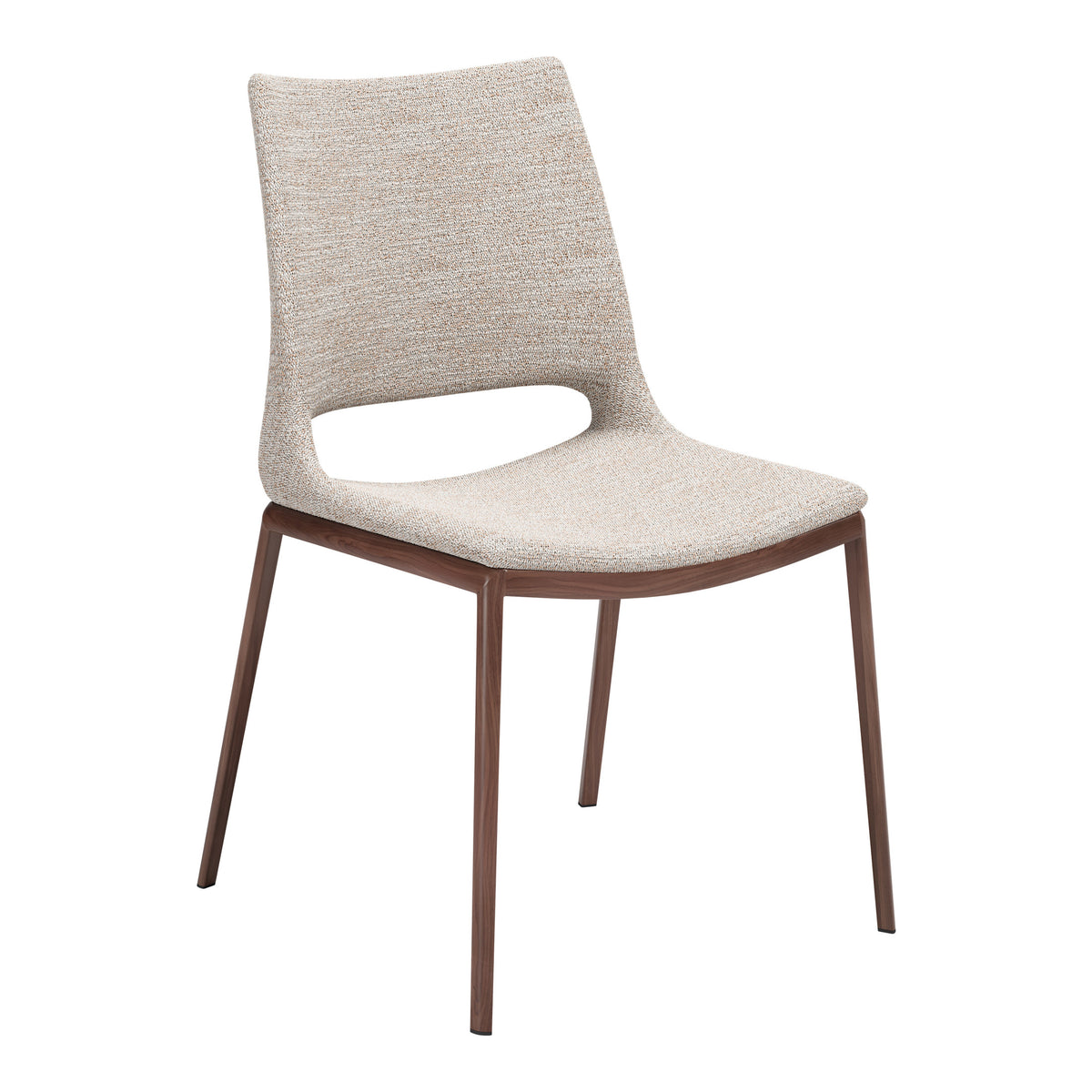 Ace Dining Chair (Set of 2) Beige & Walnut