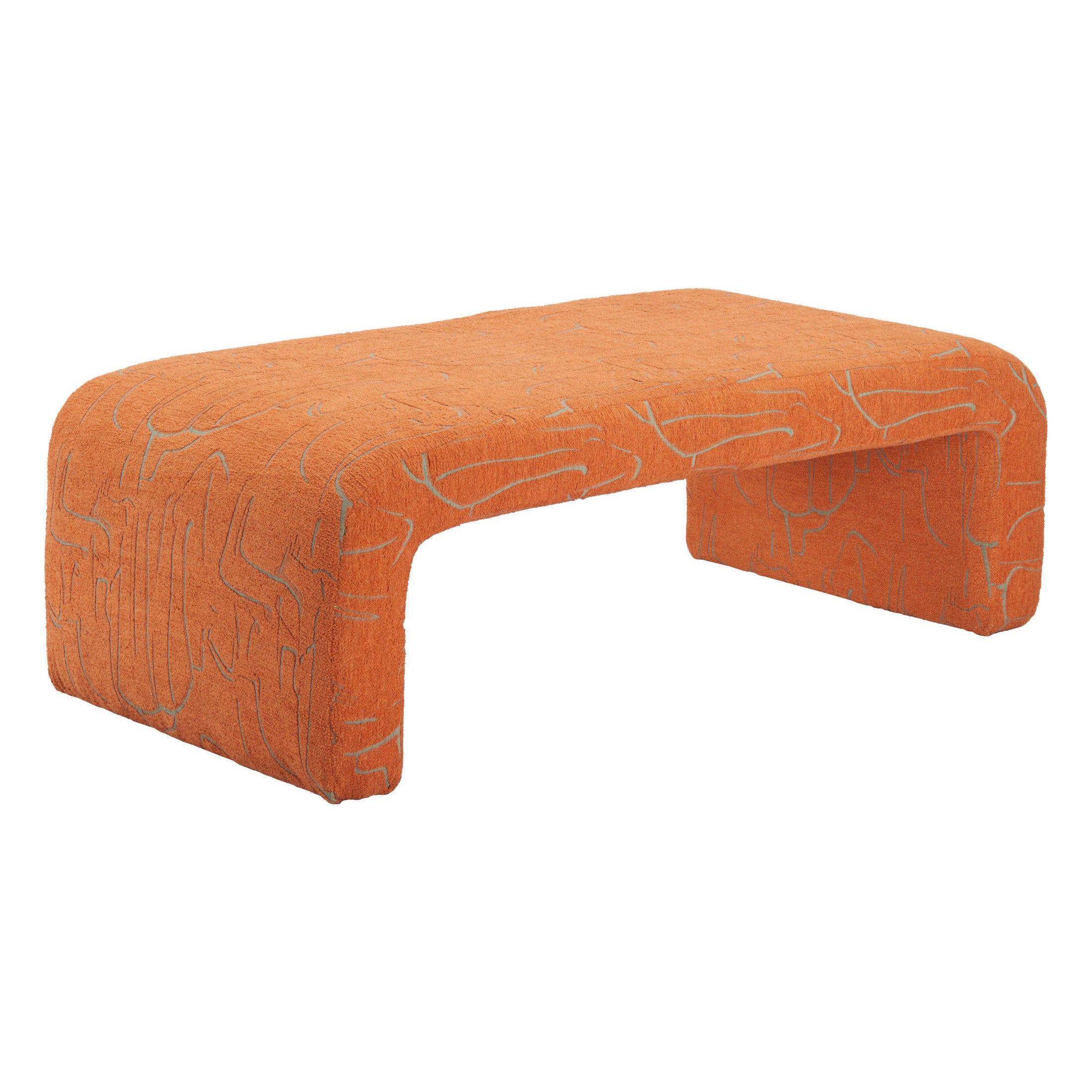 Nendo Bench Abstract Orange