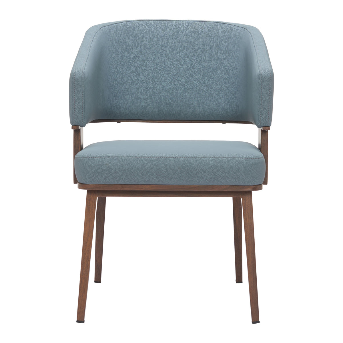 Poise Dining Chair Azure Gray & Walnut