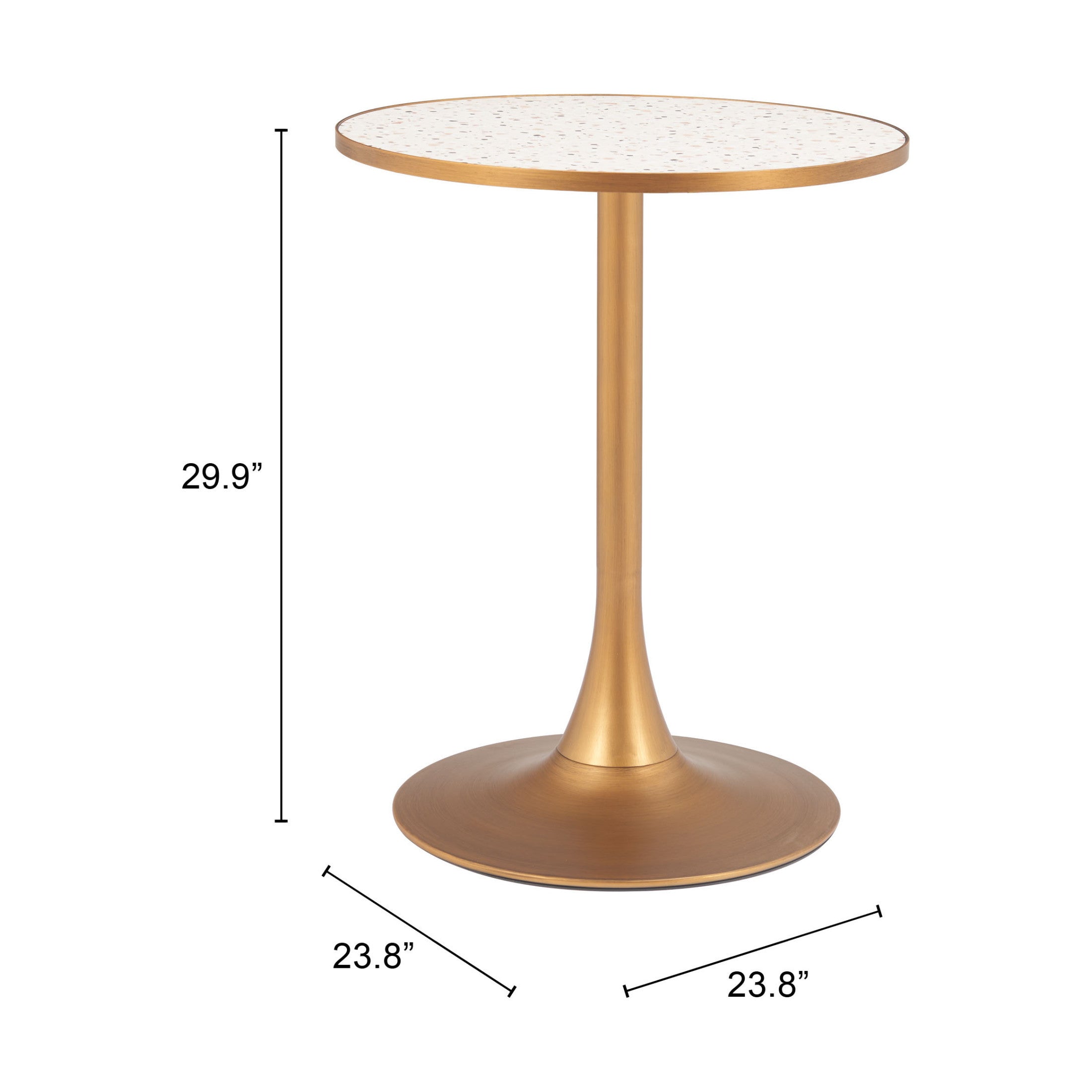Bite Bistro Table Beige & Gold