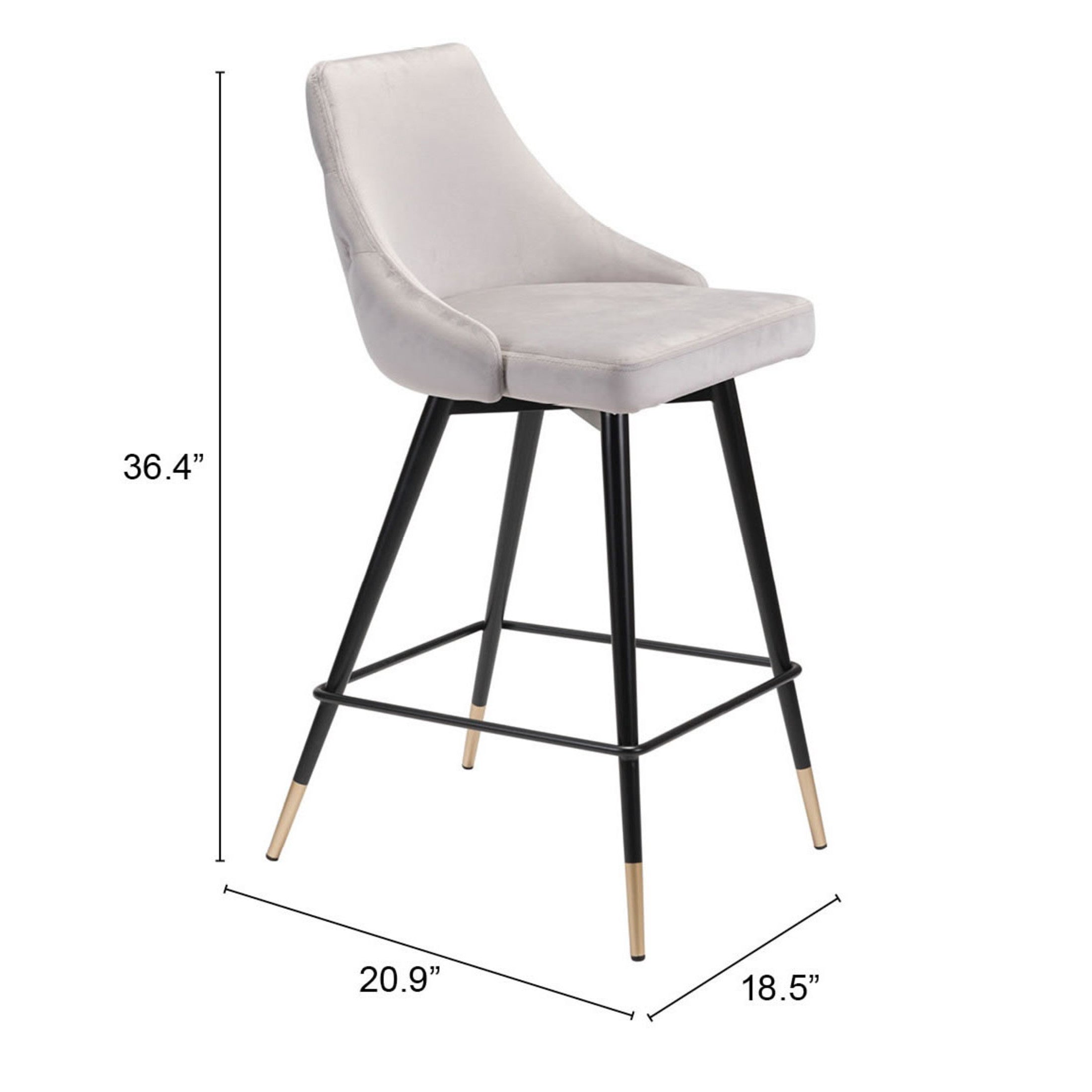 Piccolo Counter Stool Gray
