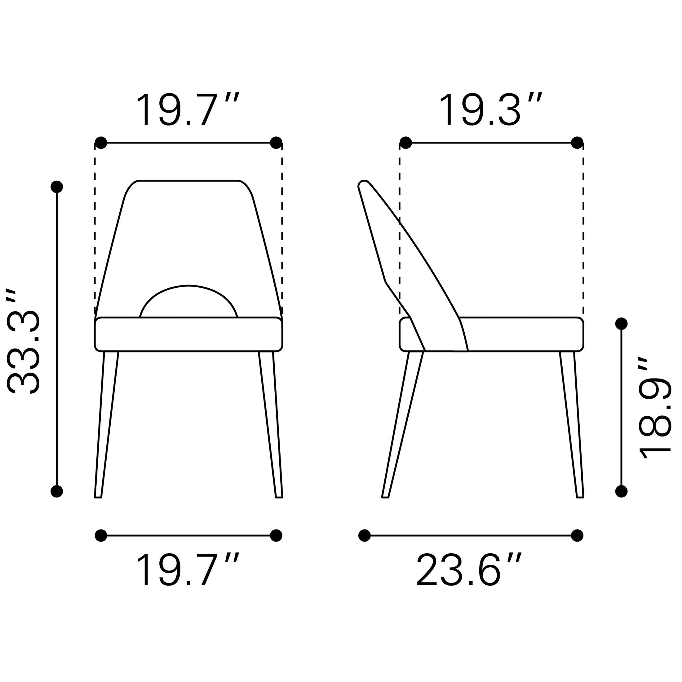 Leith Dining Chair (Set of 2) Gray