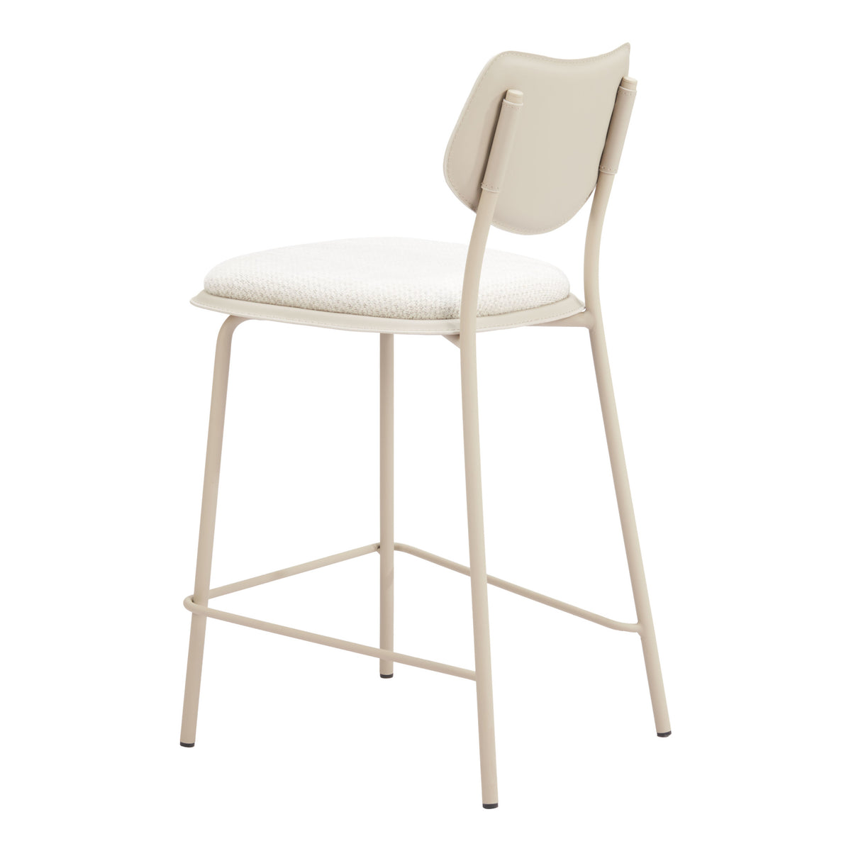 Zeal Counter Stool (Set of 4) Light Gray & Beige