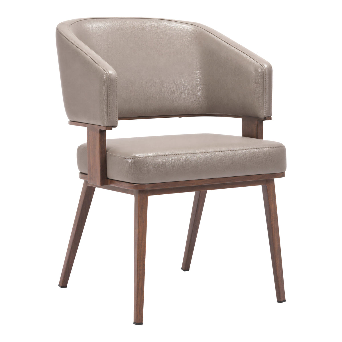 Poise Dining Chair Brown & Walnut