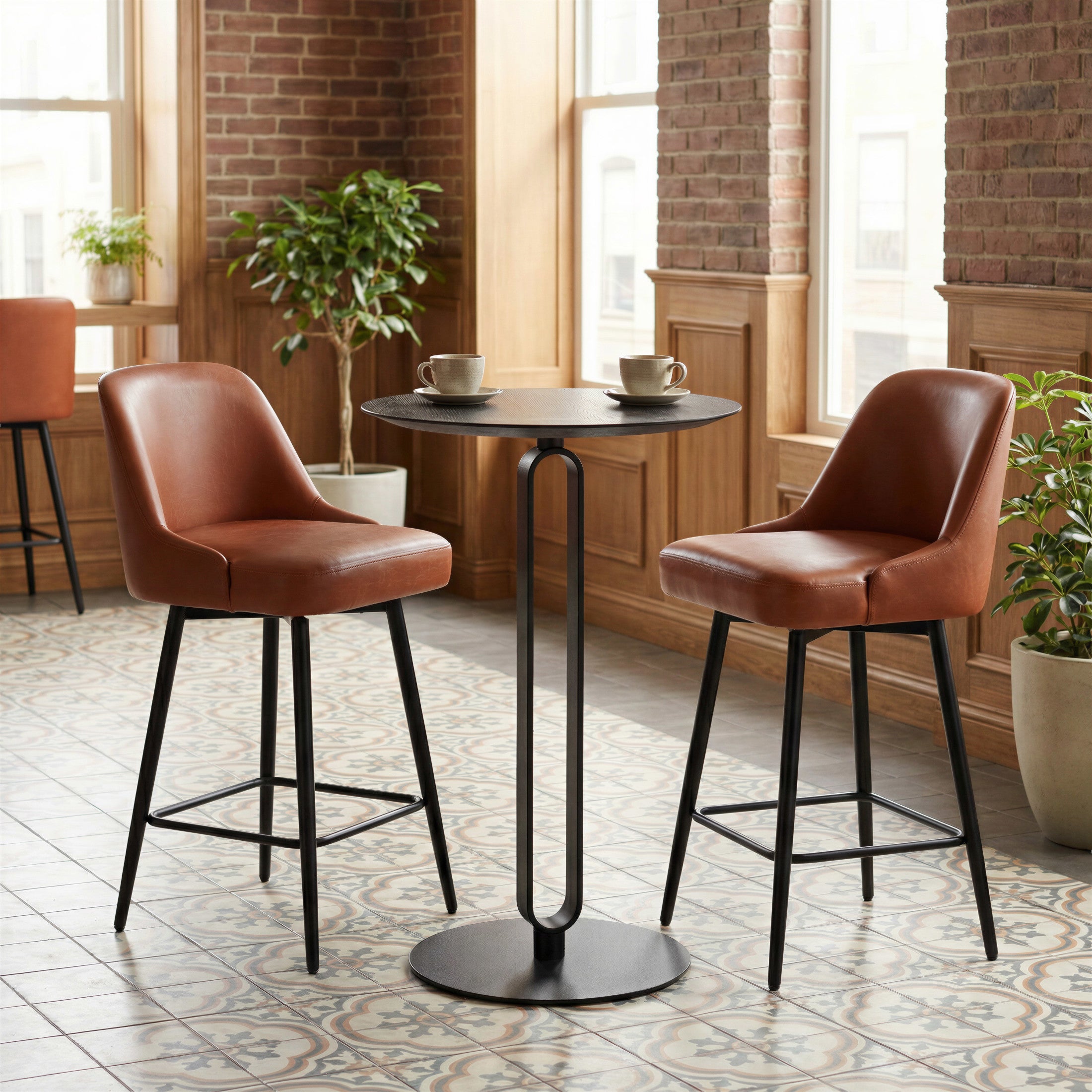 Keppel Swivel Counter Stool Brown