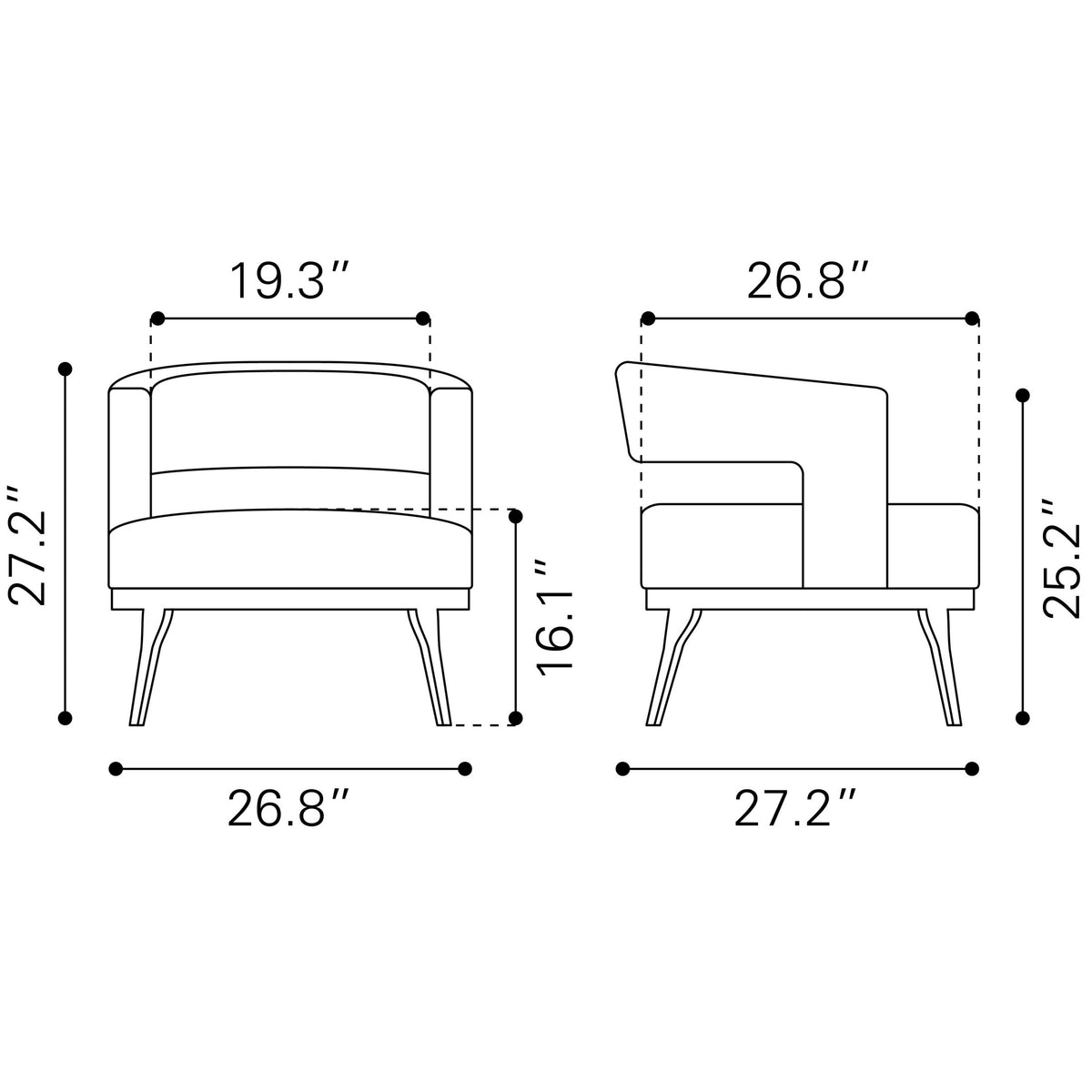 Penryn Accent Chair Slate Gray