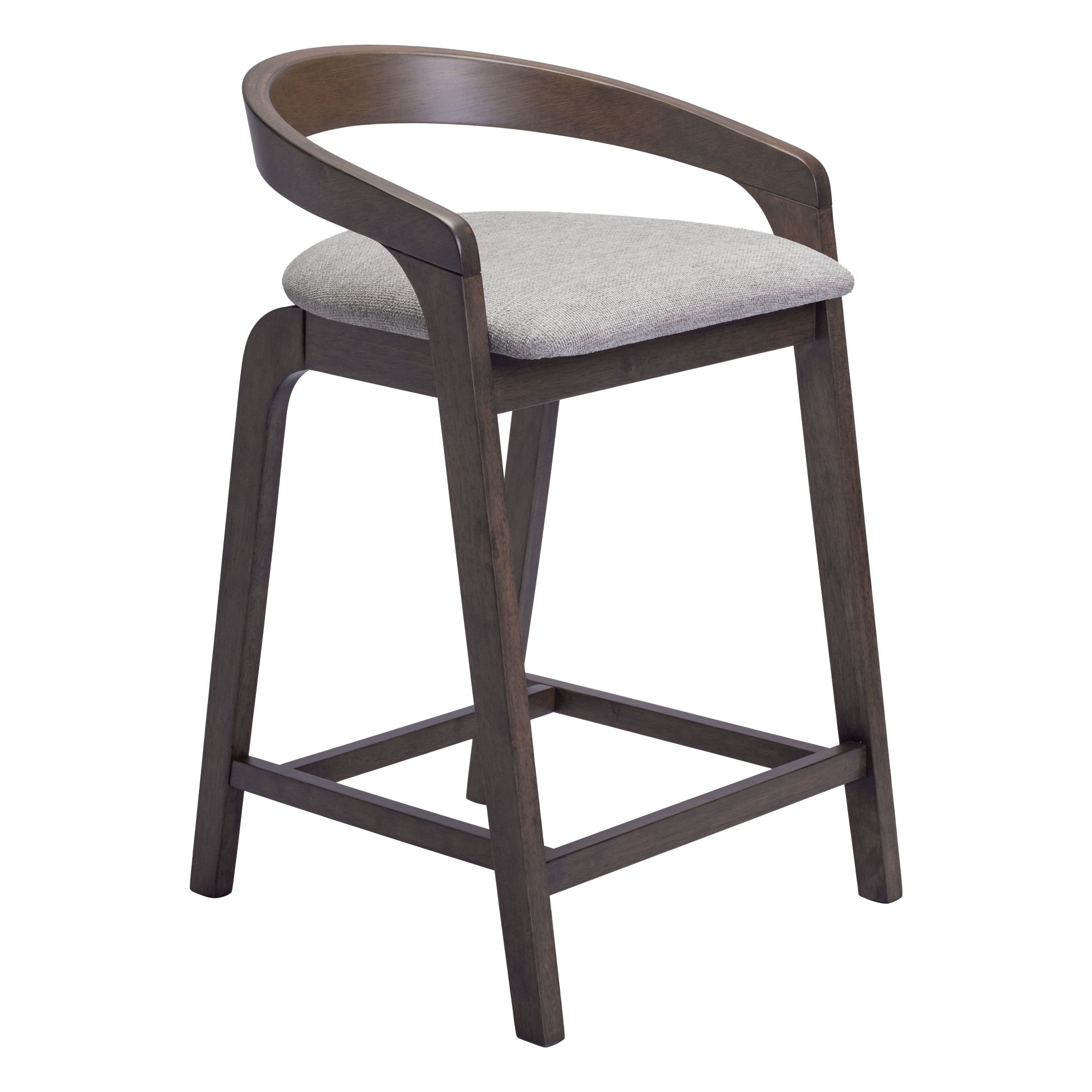 Troy Counter Stool (Set of 2) Dove Gray & Espresso