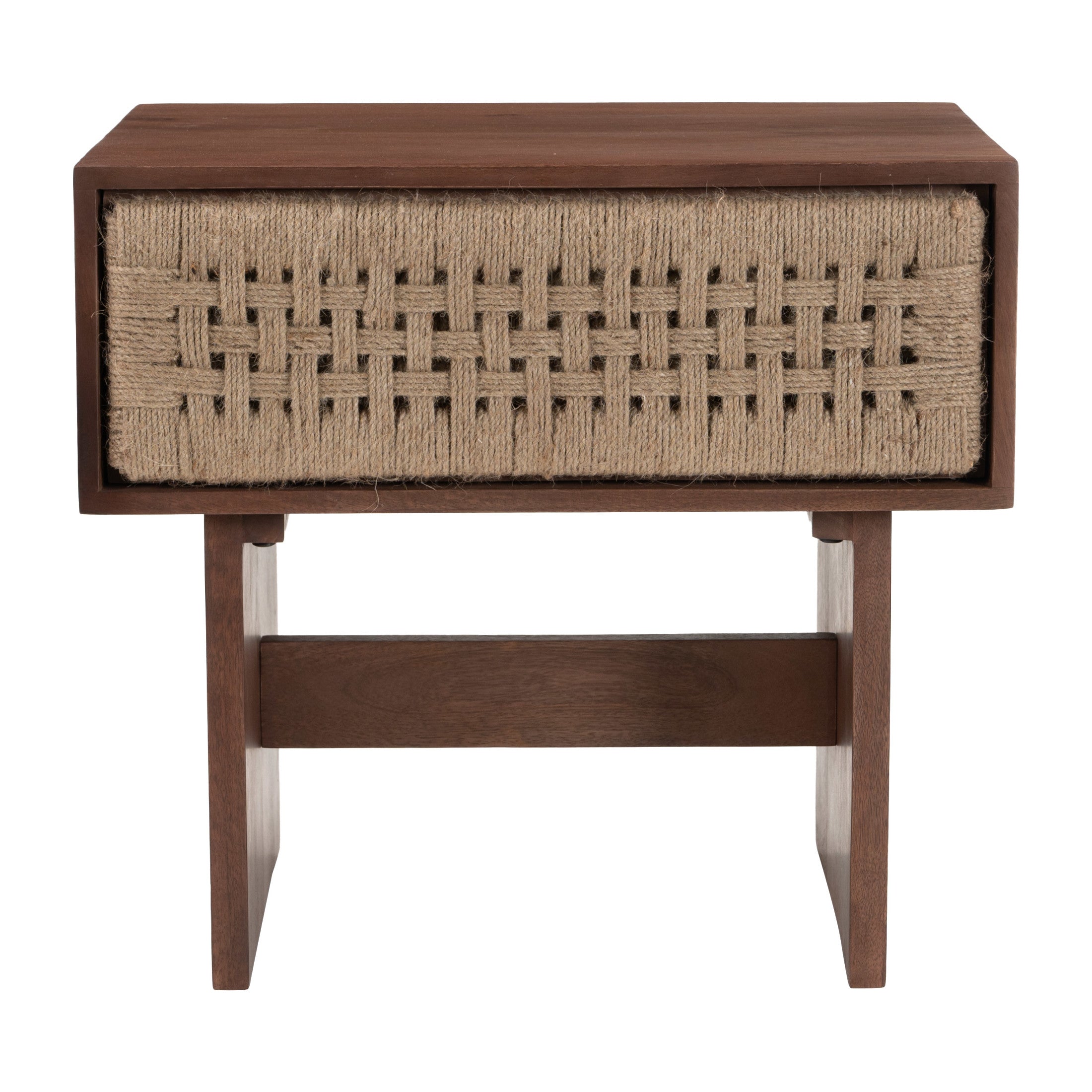 Amaria Nightstand Natural & Walnut