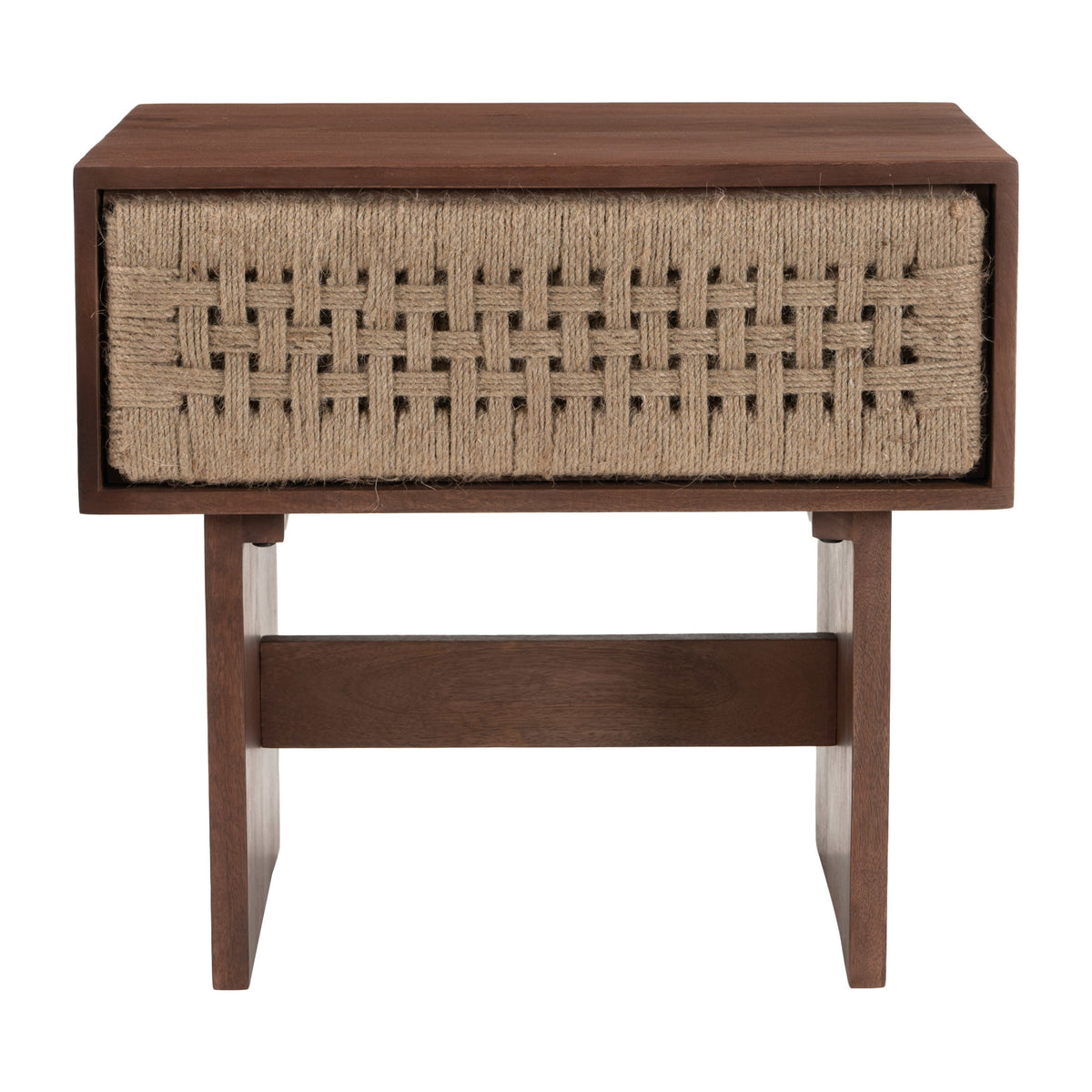 Amaria Nightstand Natural & Walnut
