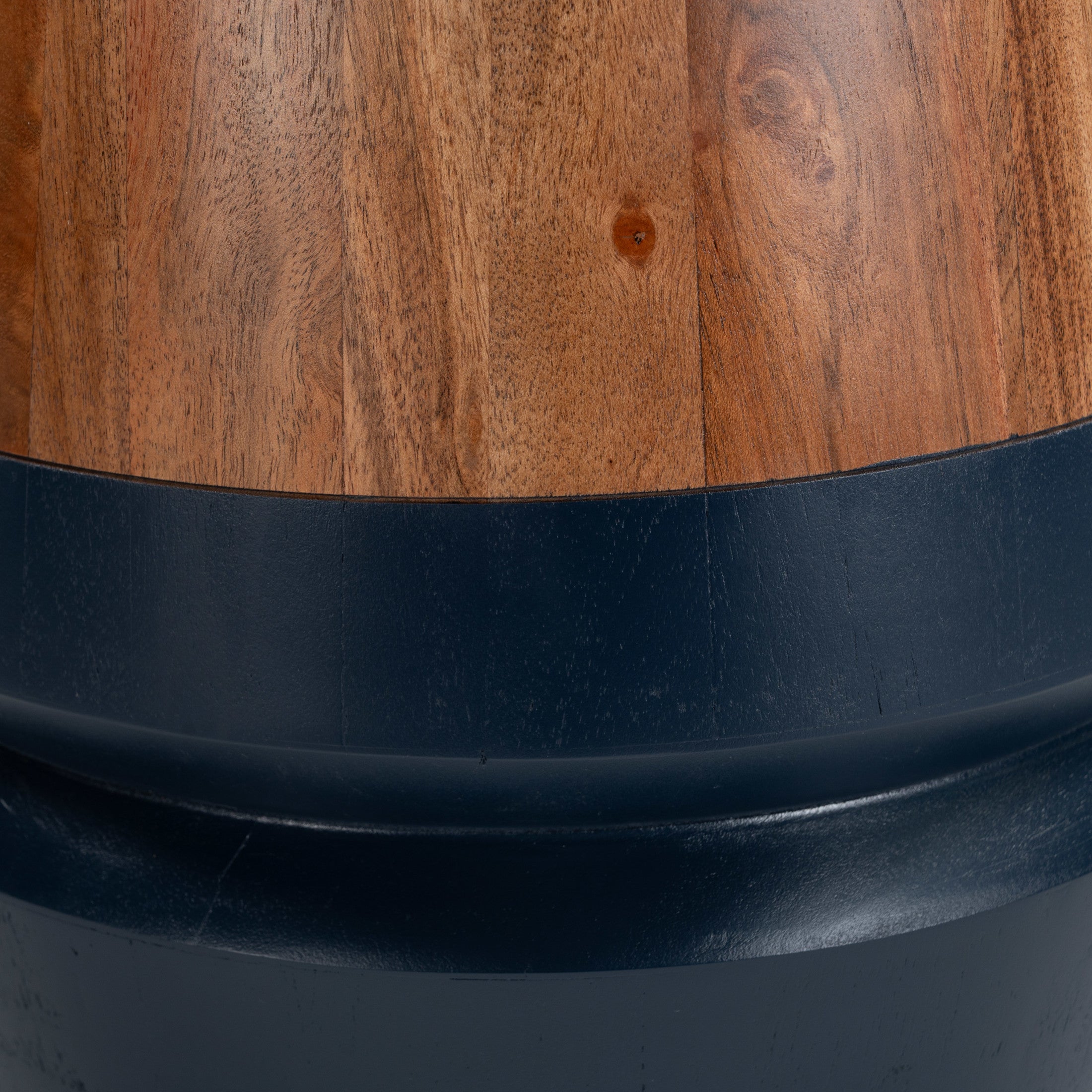 Tornos Side Table Walnut & Deep Blue