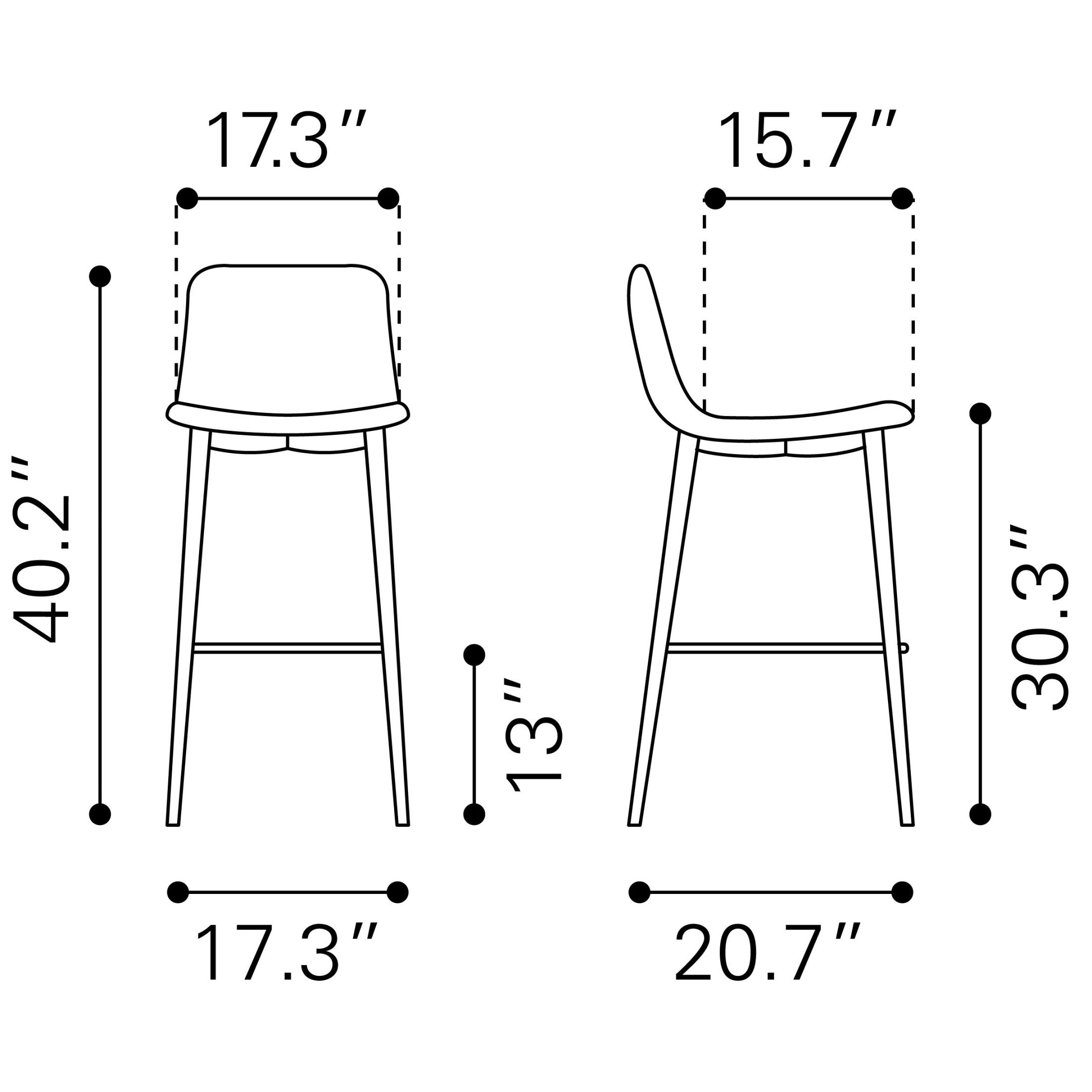 Tangiers Barstool (Set of 2) Taupe