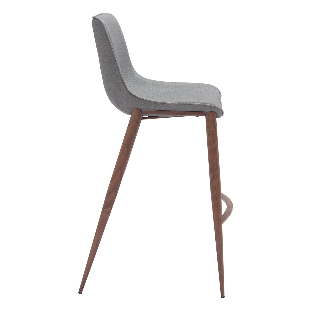 Magnus Barstool (Set of 2) Slate Gray & Walnut