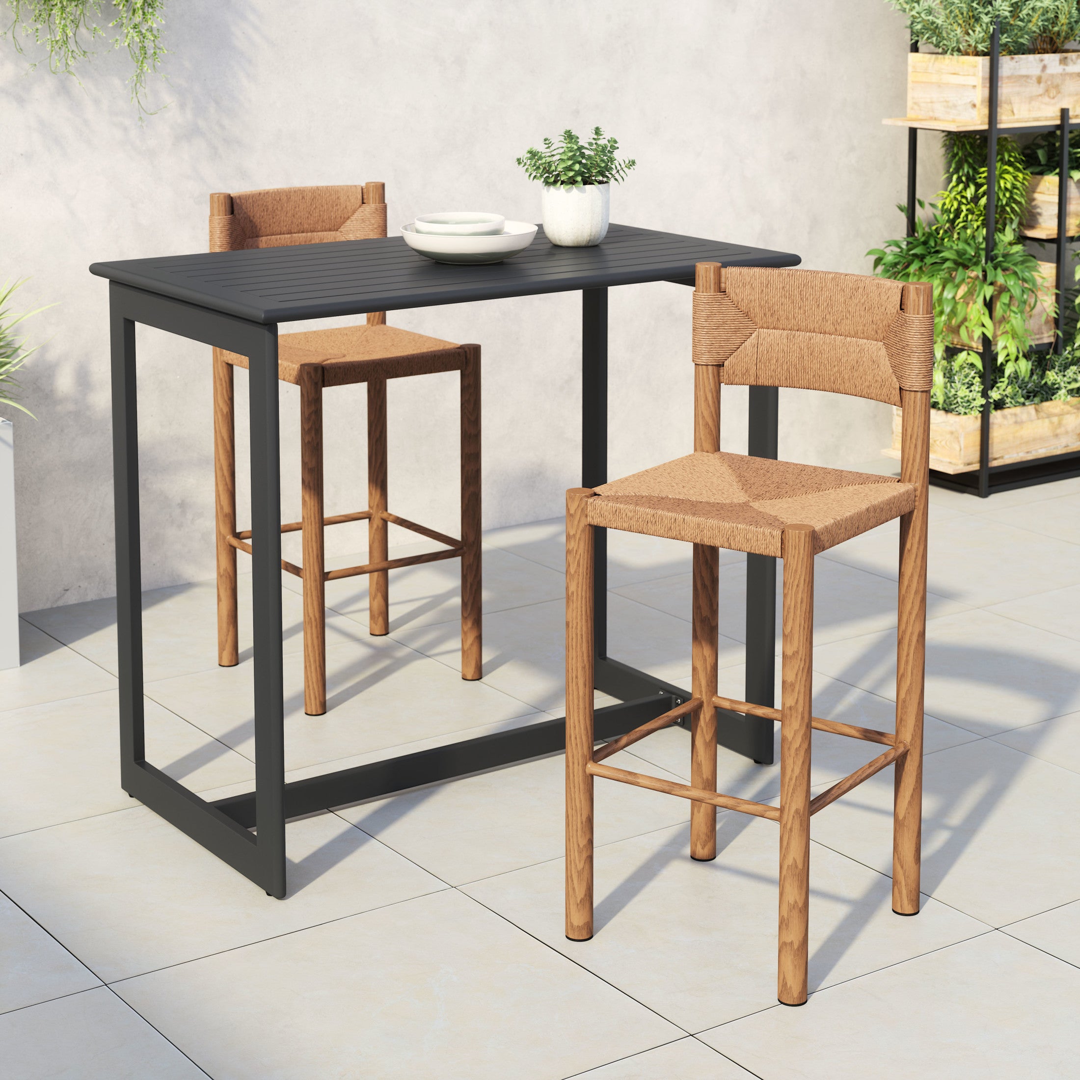 Iska Barstool (Set of 2) Natural
