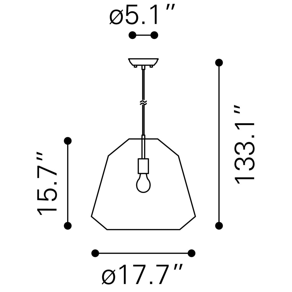 Impala Ceiling Lamp Brown