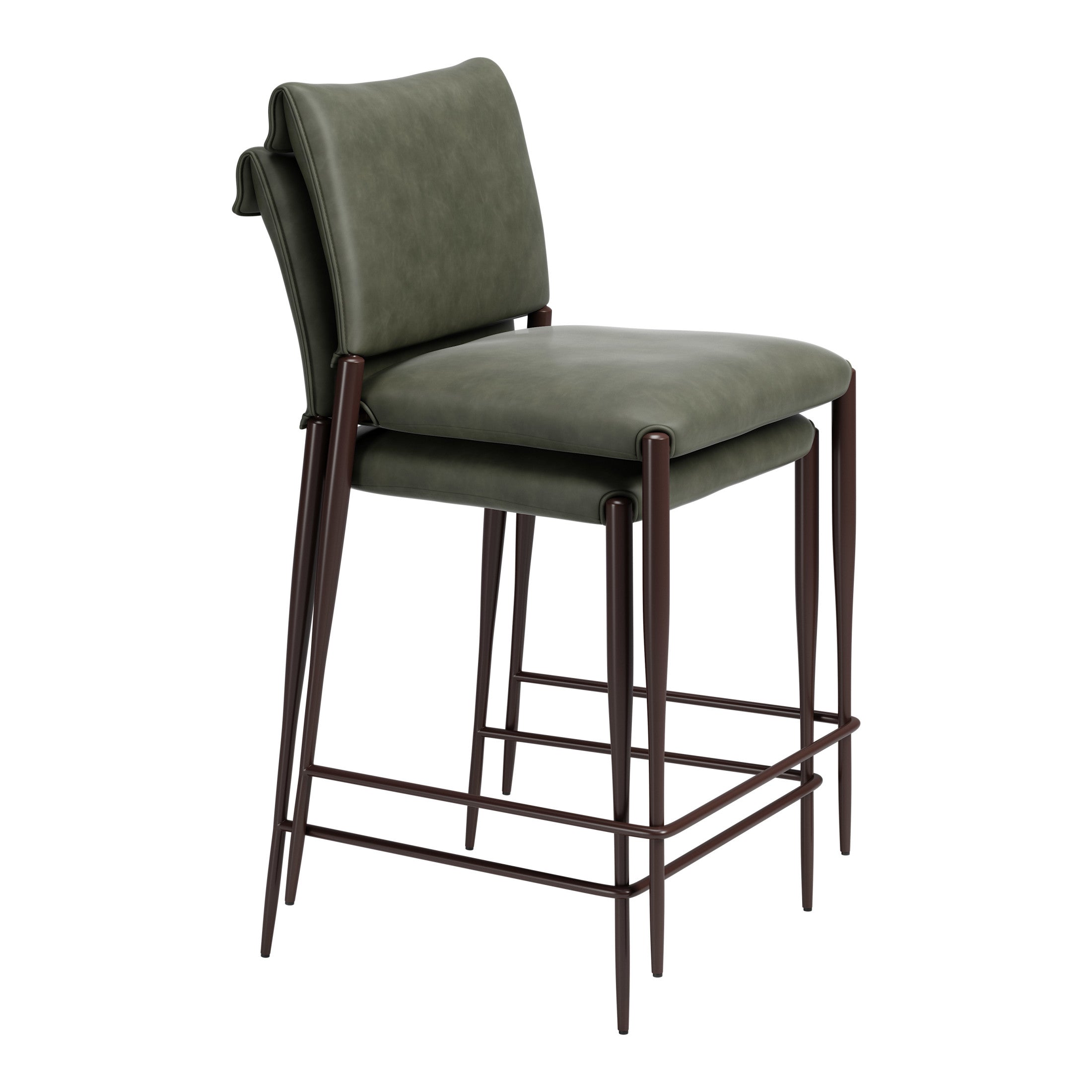 Freesia Counter Stool (Set of 2) Olive Green