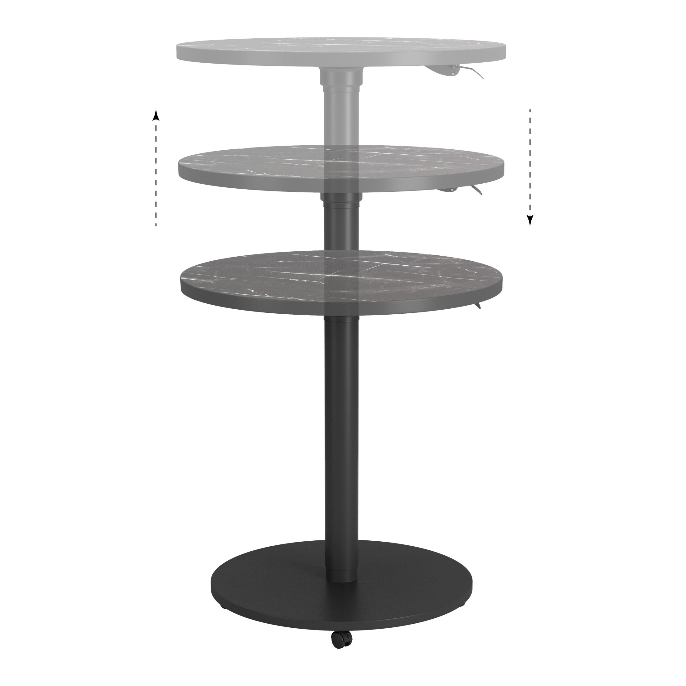 Mule Adjustable Bar Table Black
