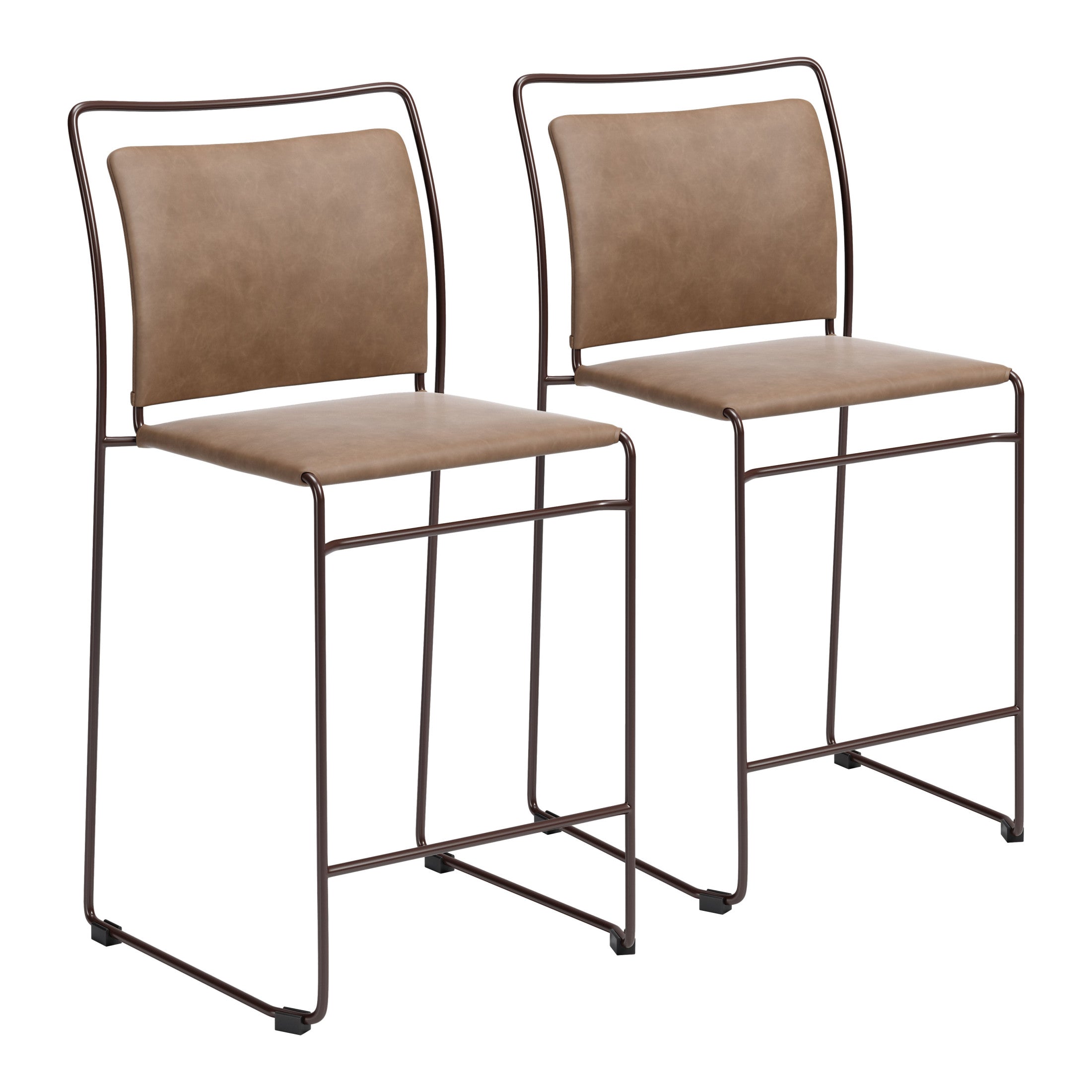Verbena Counter Stool (Set of 2) Brown