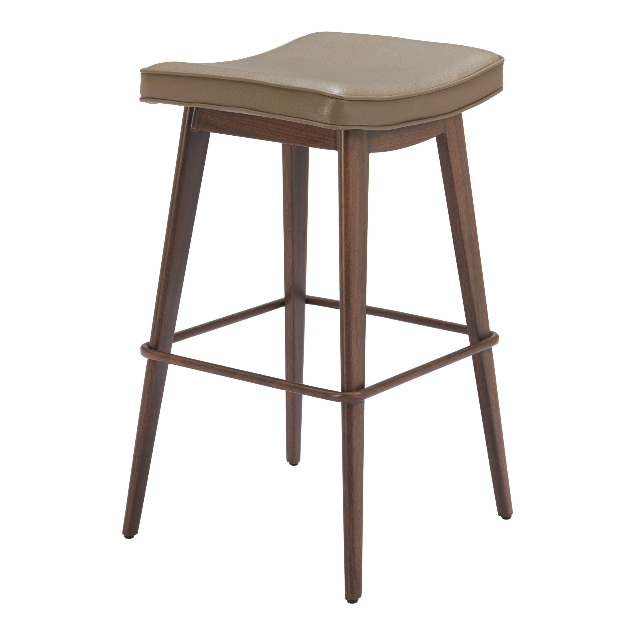 Divat Barstool (Set of 2) Taupe & Walnut