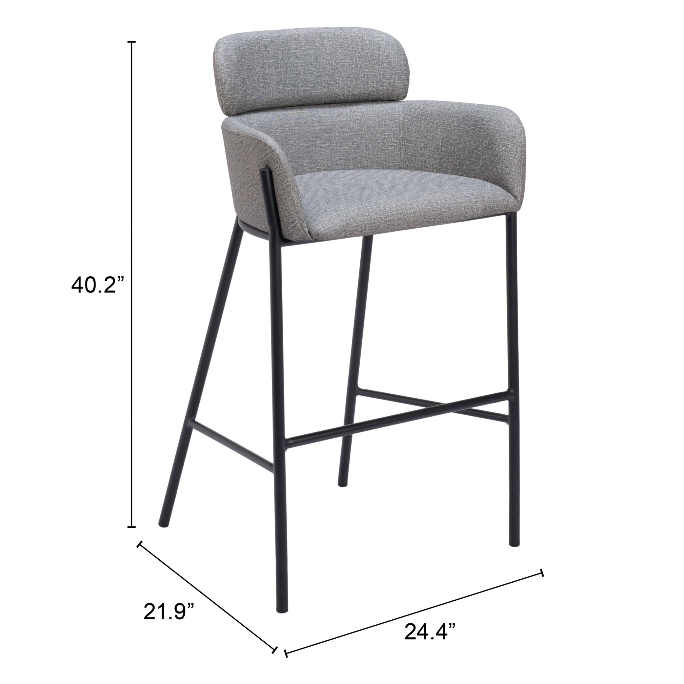 Bremor Barstool Slate Gray