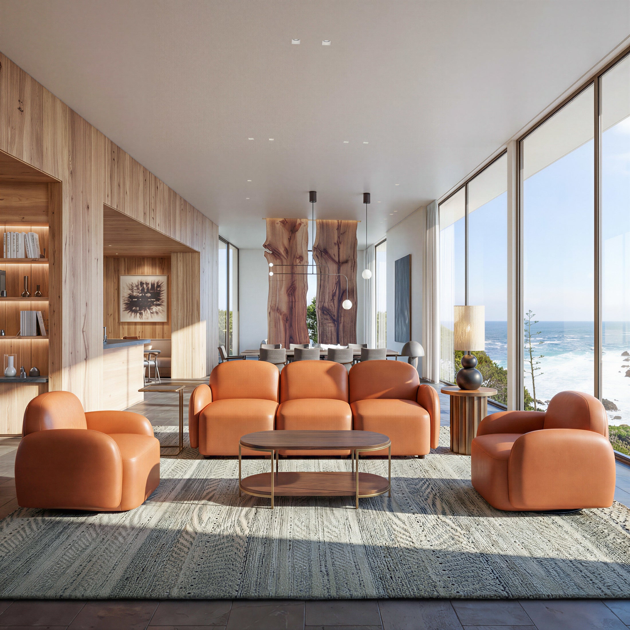 Cleo Swivel Chair Brown