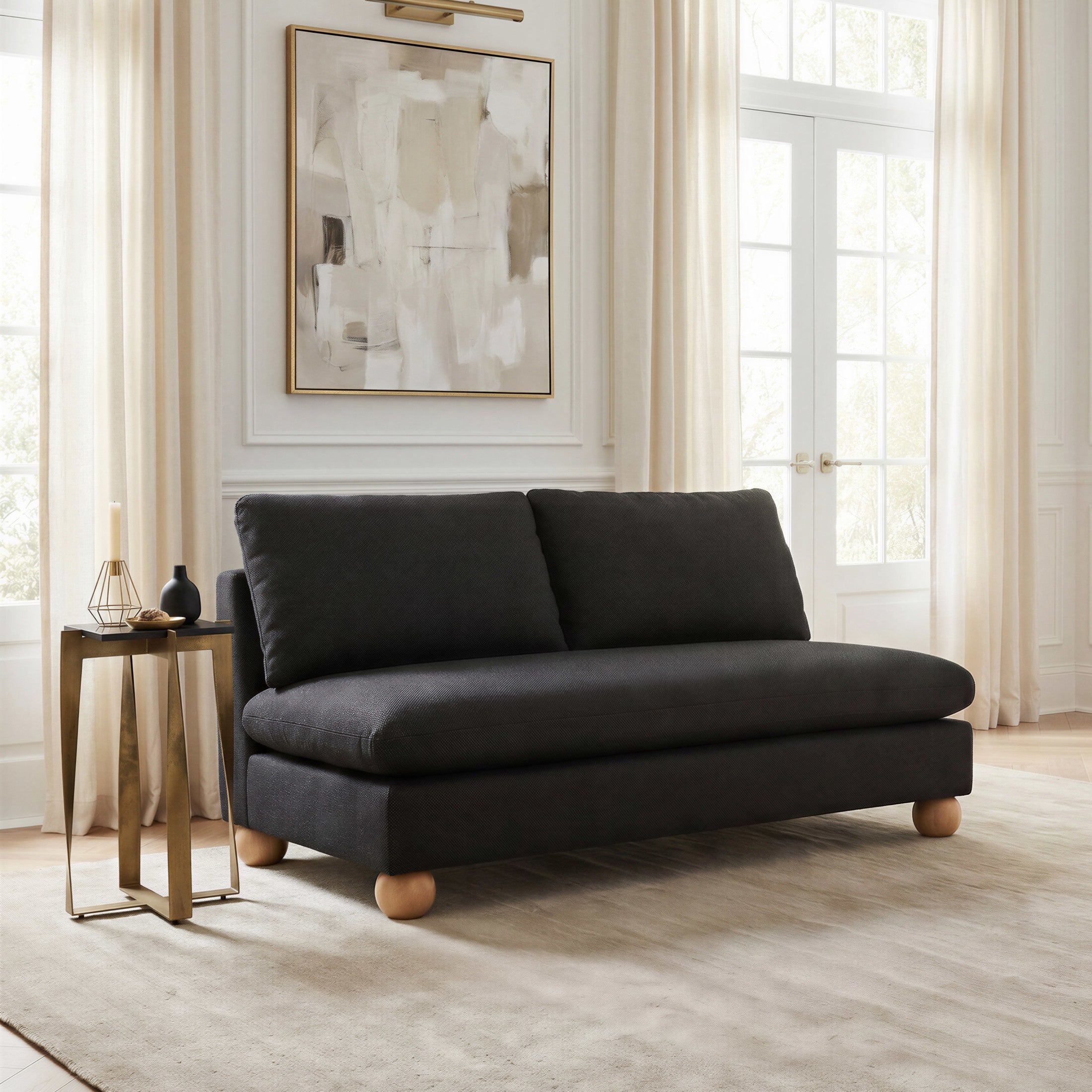Minze Loveseat Black