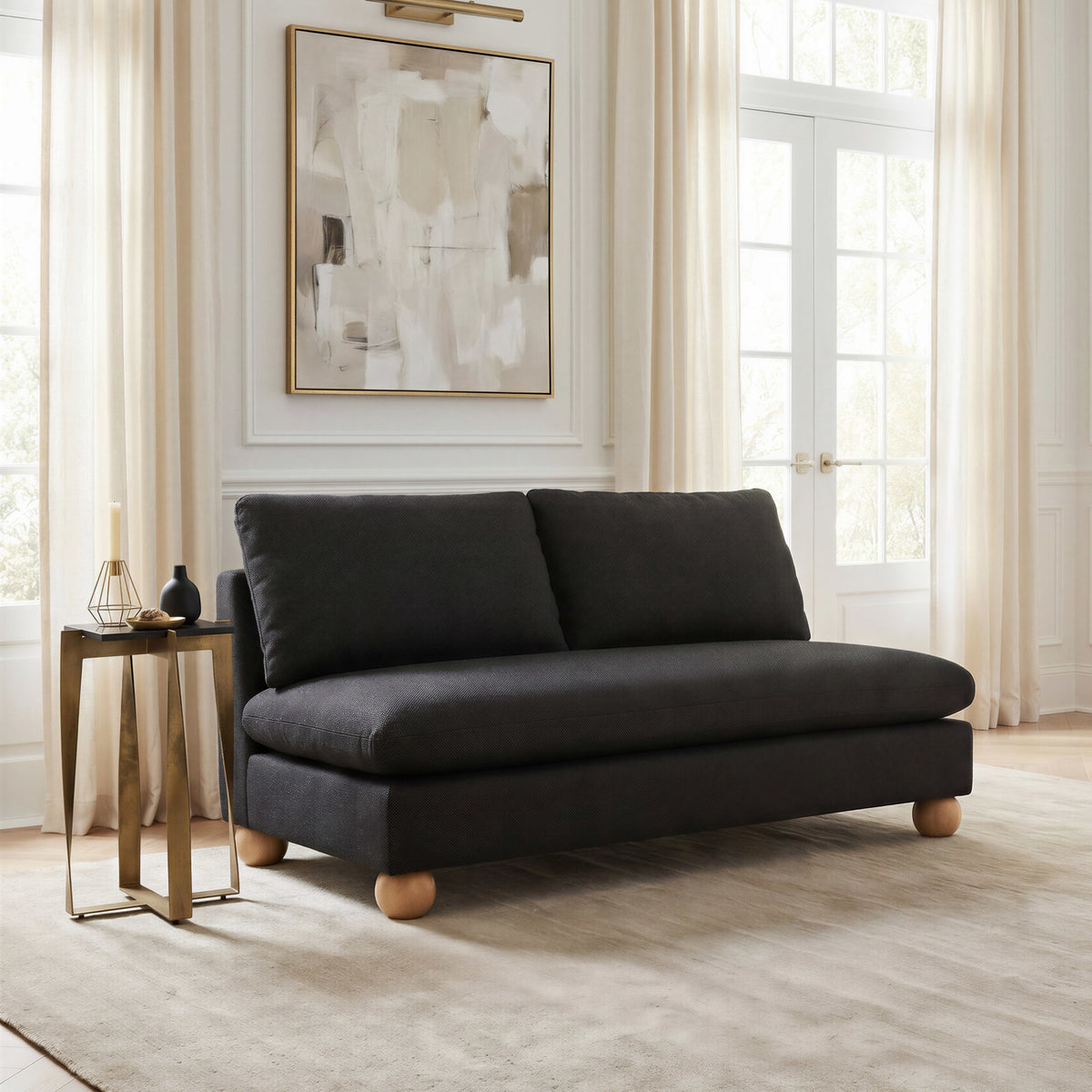 Minze Loveseat Black