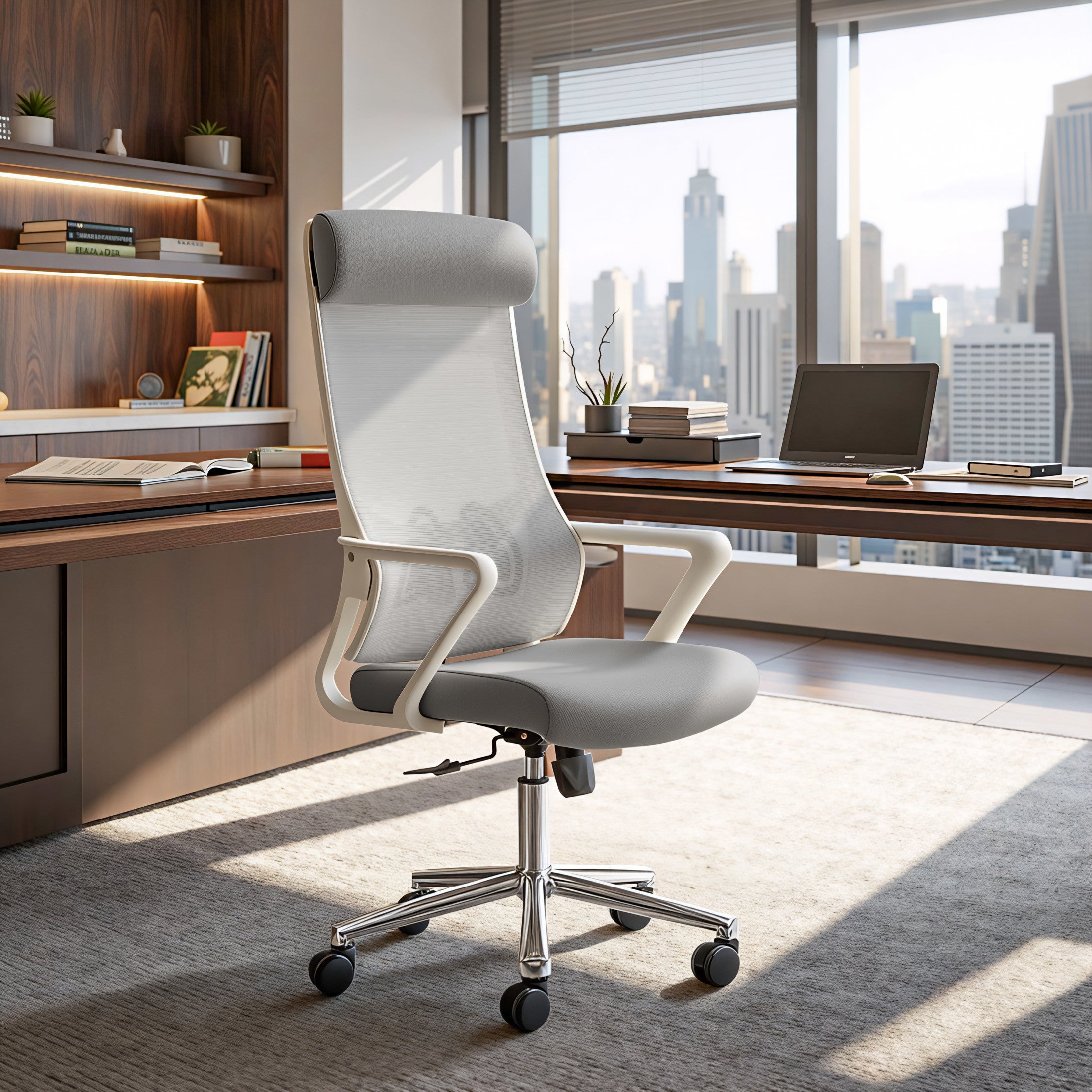 Jett High Back Office Chair Light Gray