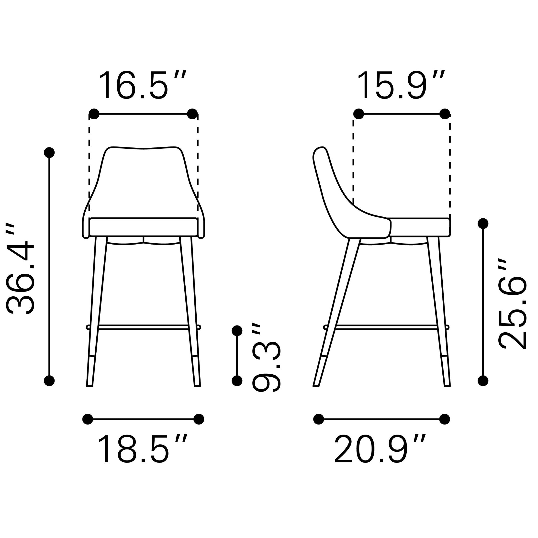 Piccolo Counter Stool Yellow