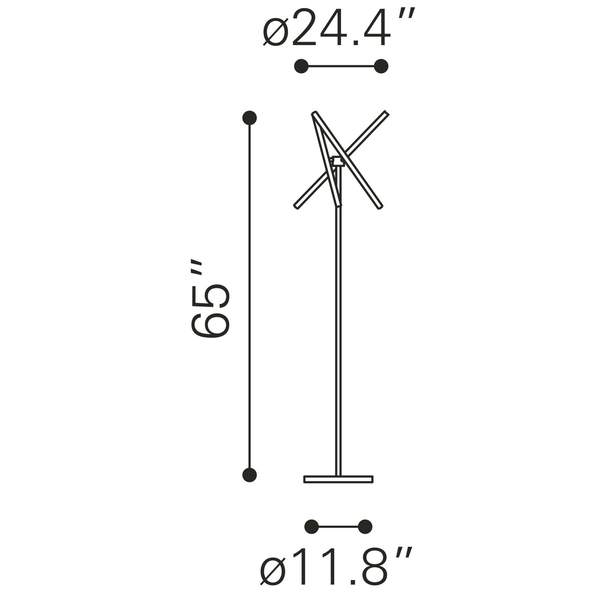 Garza Floor Lamp Brass