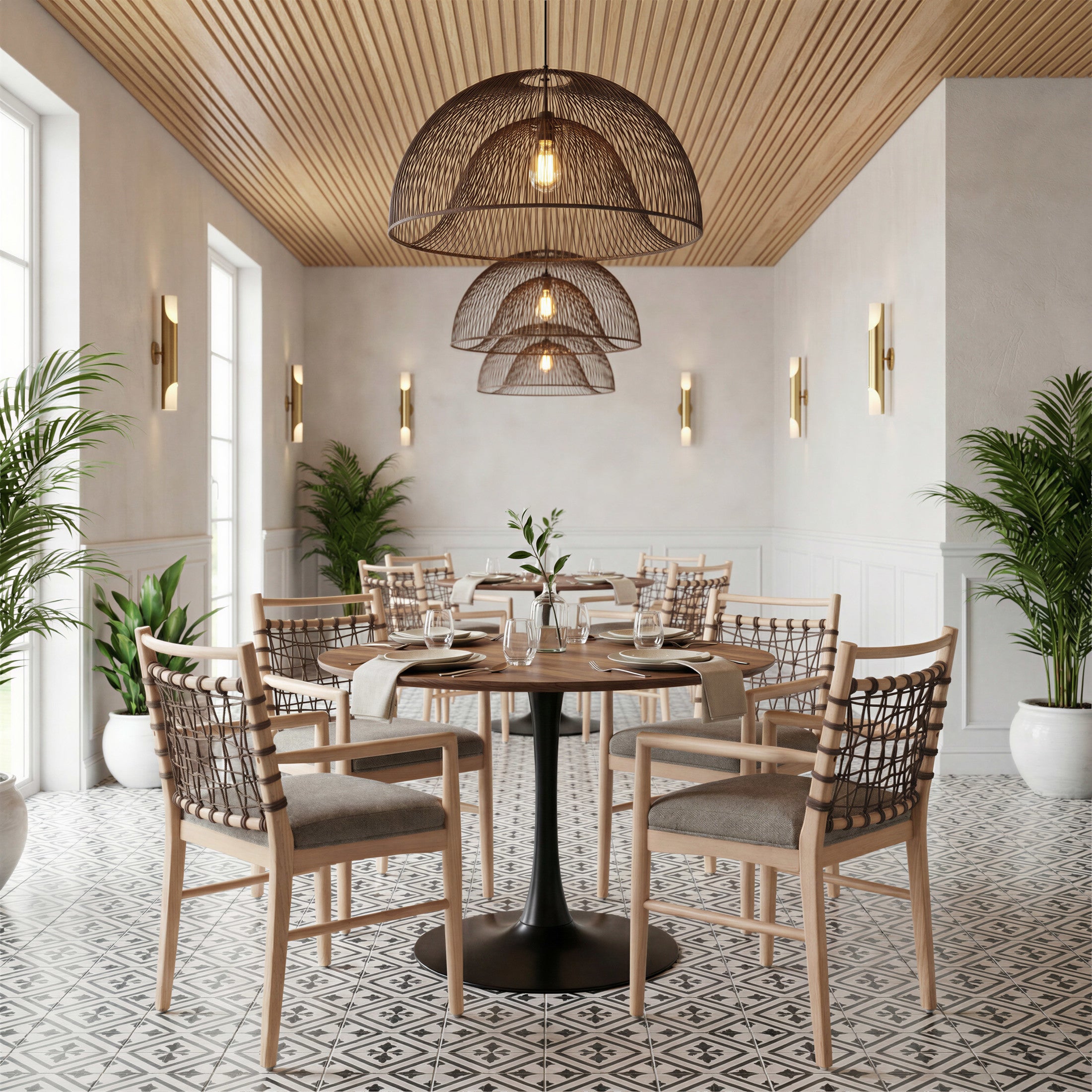 Opus Dining Table Brown & Black