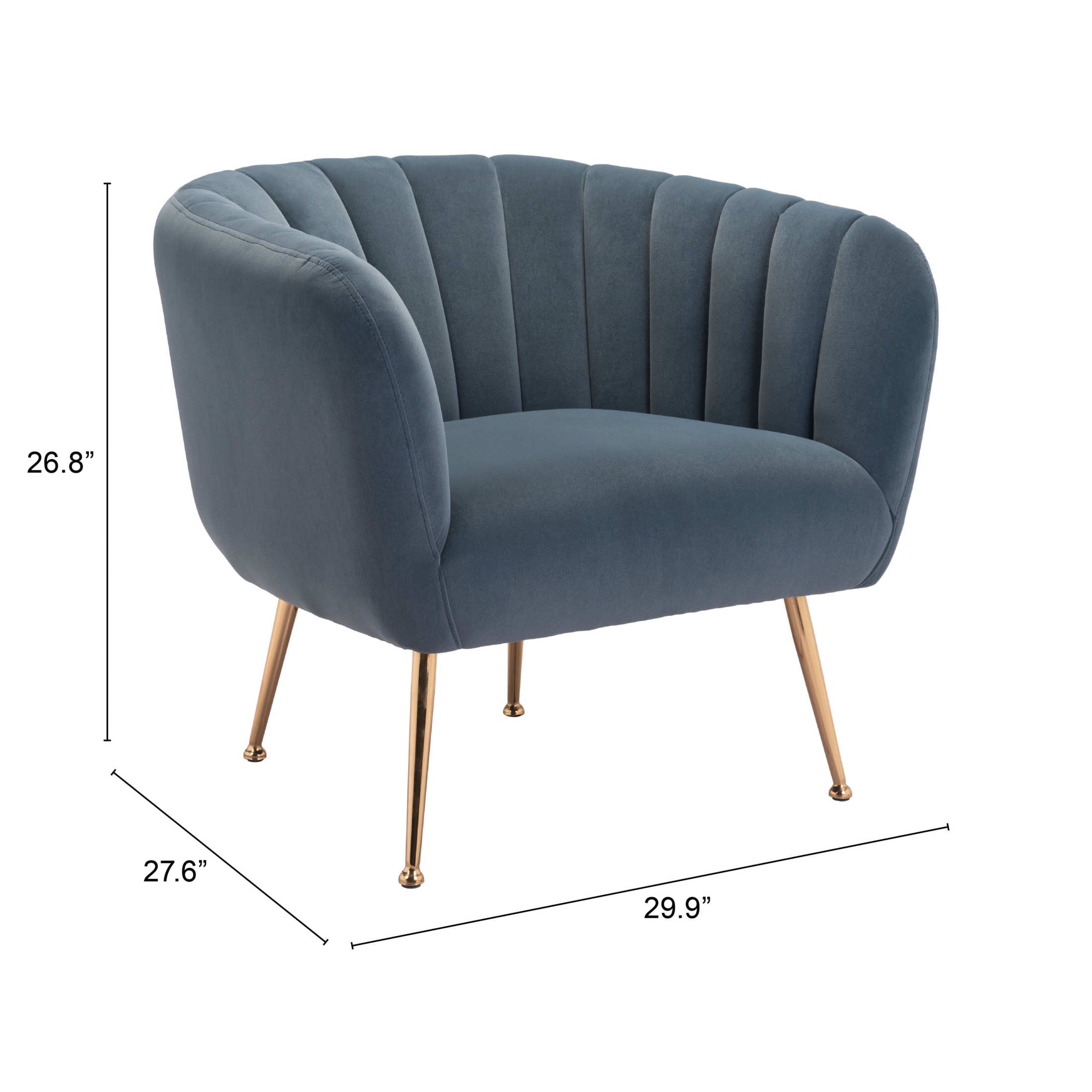Deco Accent Chair Gray