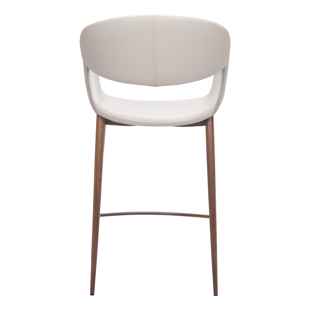 Limay Counter Stool Beige & Walnut