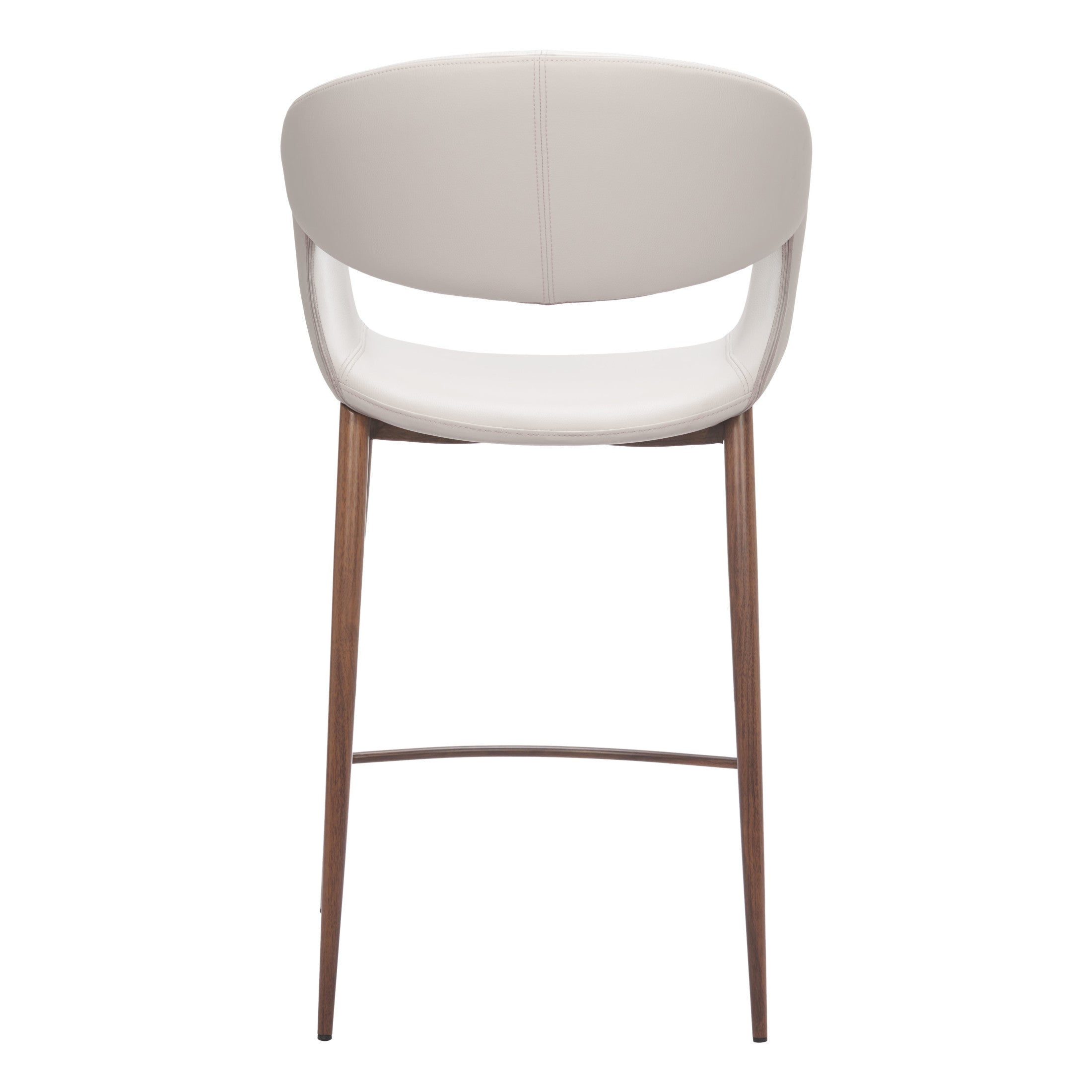 Limay Counter Stool Beige & Walnut
