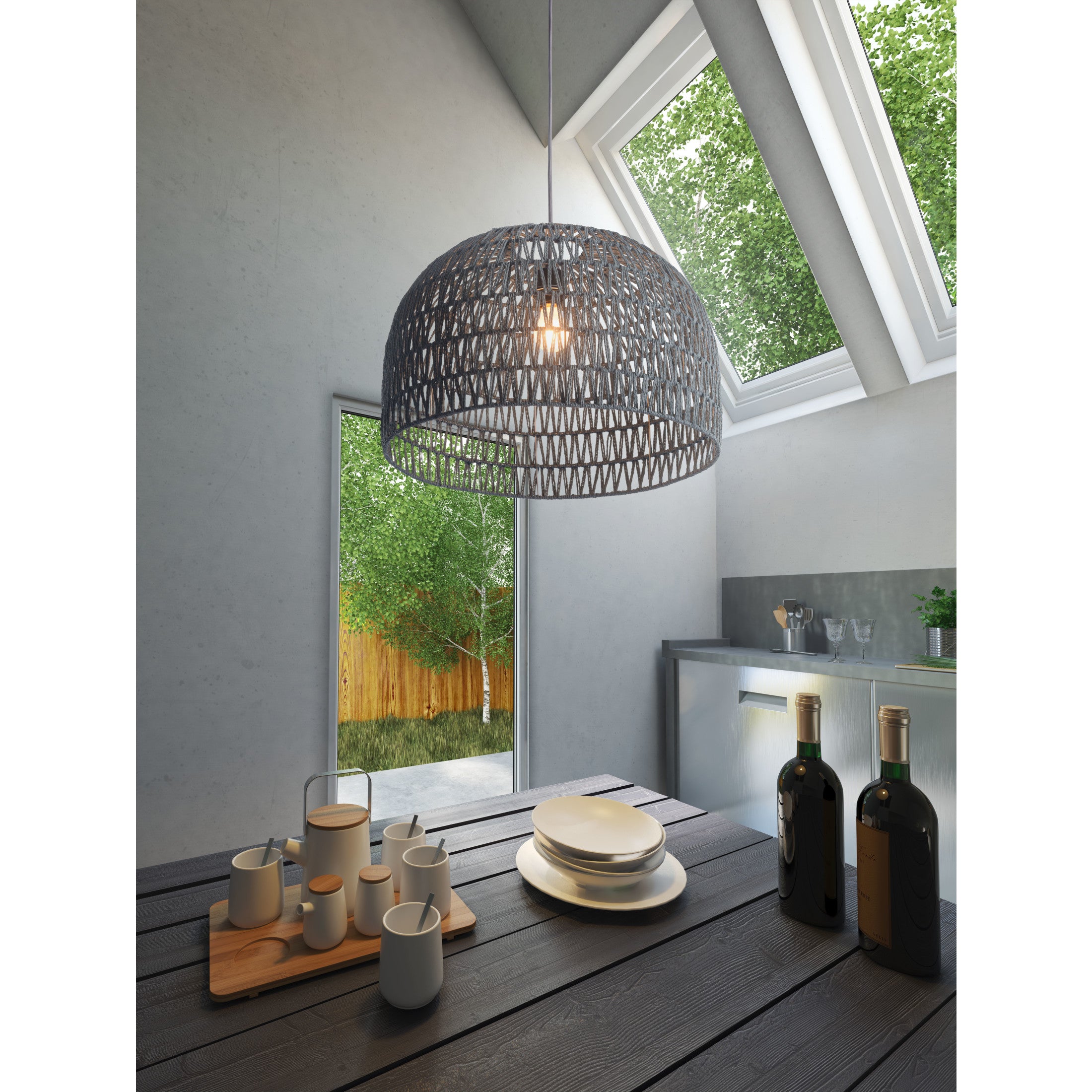 Paradise Ceiling Lamp Gray