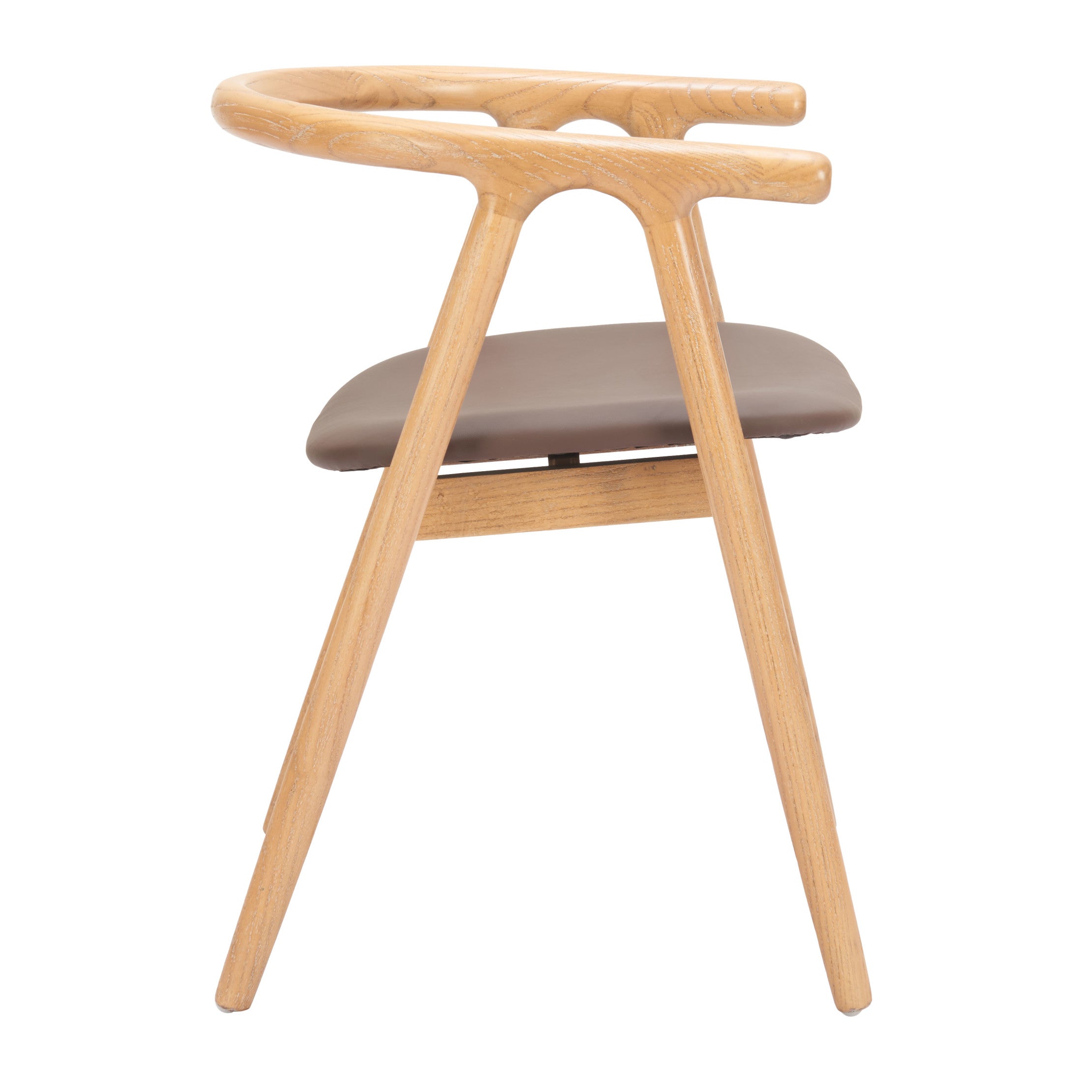 Peker Dining Chair (Set of 2) Brown & Natural