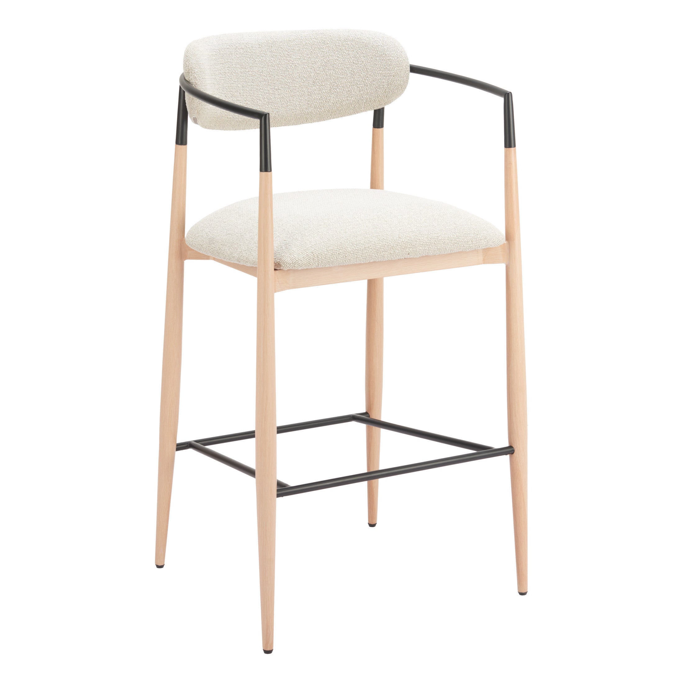 Equinox Barstool Oyster Gray & Natural