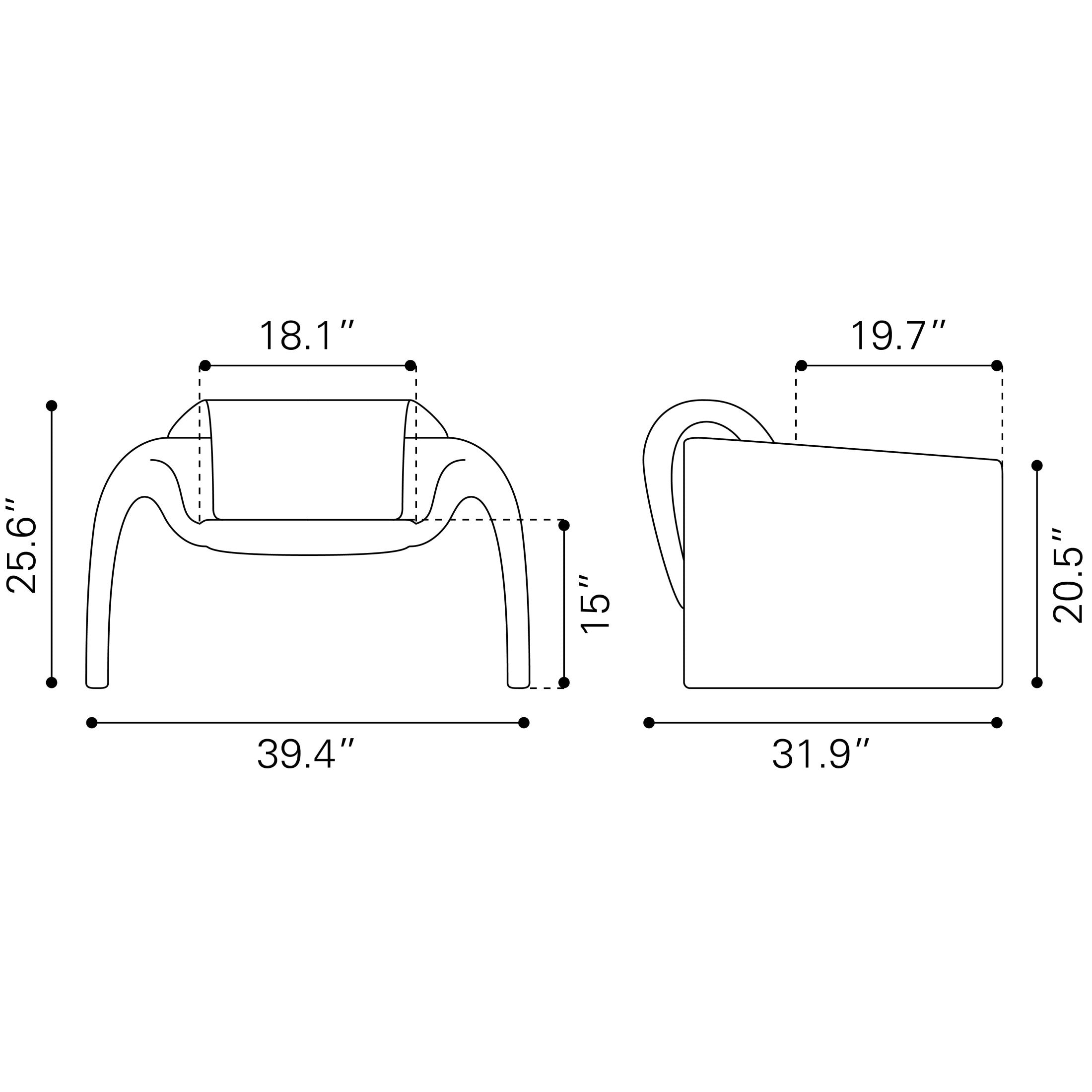 Horten Accent Chair Red