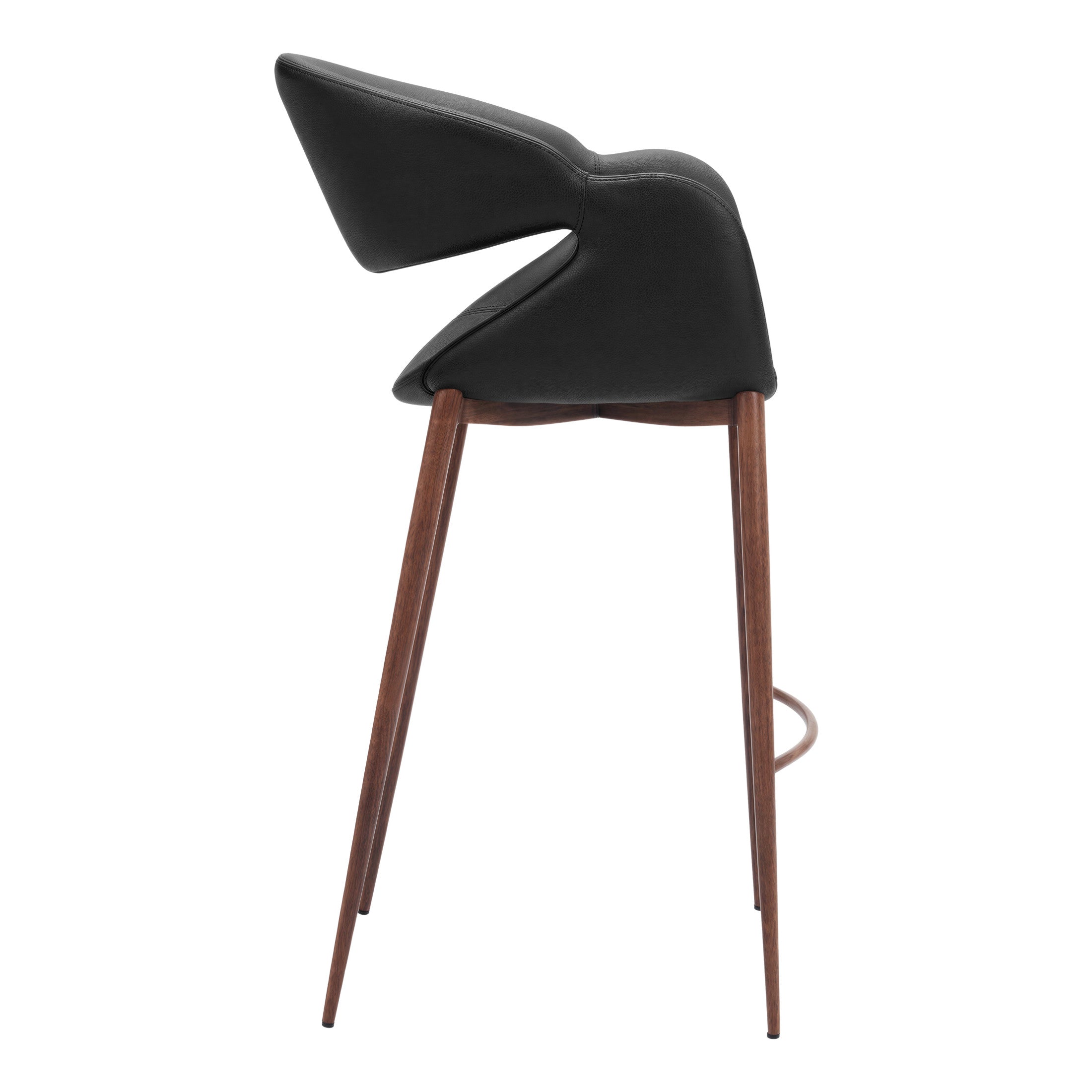 Limay Barstool Black & Walnut