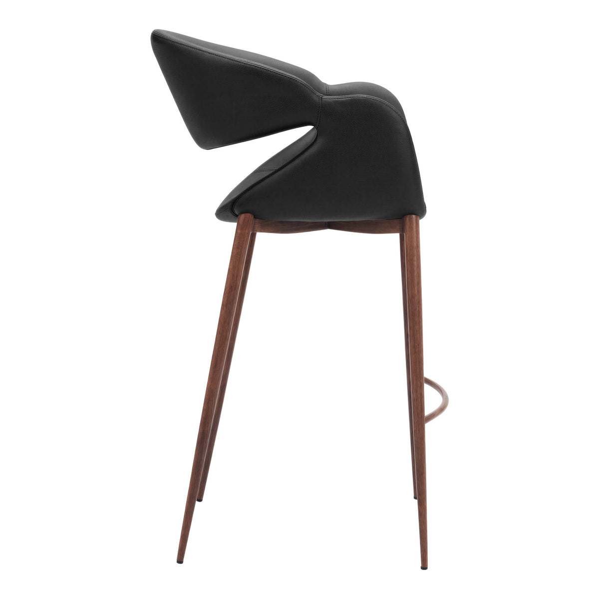 Limay Barstool Black & Walnut