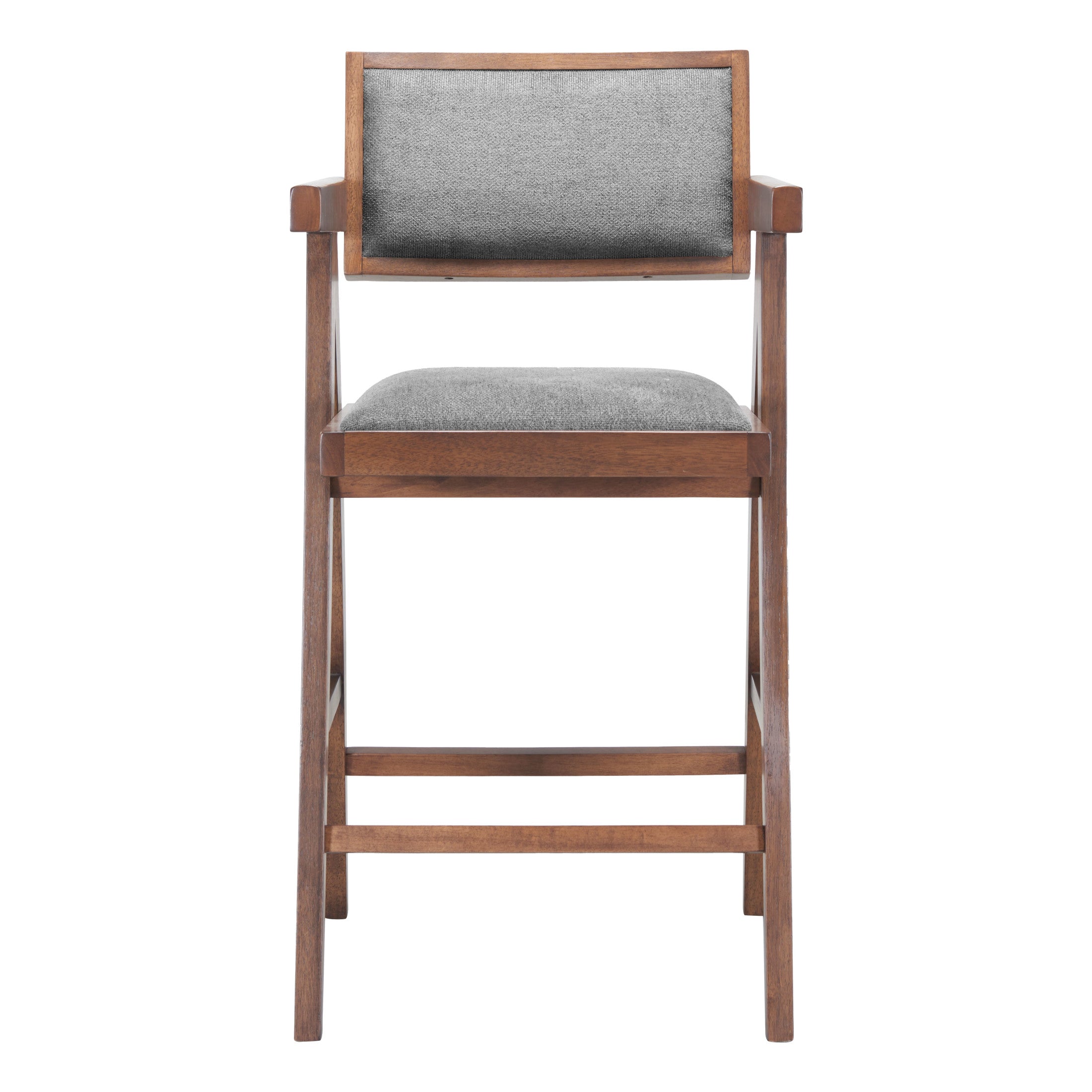 Delhi Counter Stool (Set of 2) Gray & Walnut