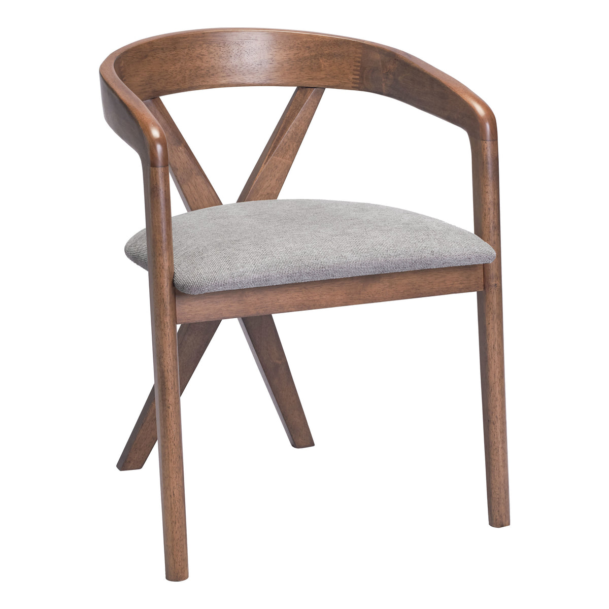 Cairo Dining Chair Dove Gray & Walnut