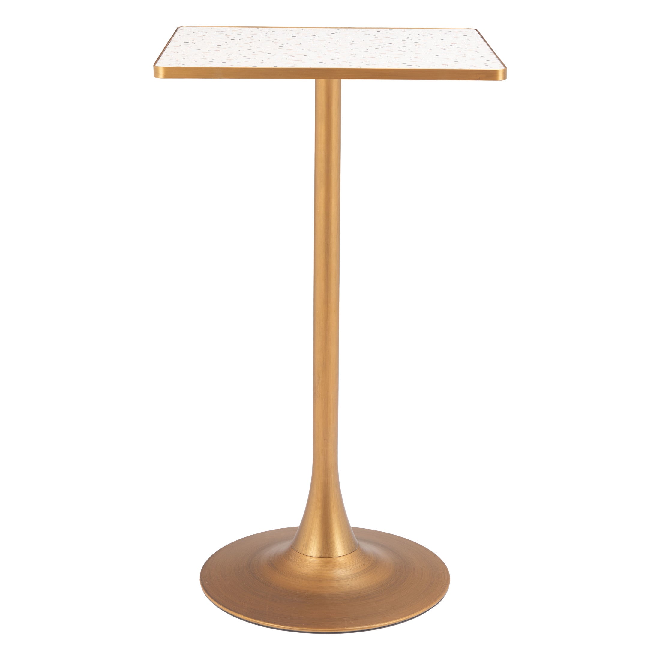 Spot Bar Table Beige & Gold